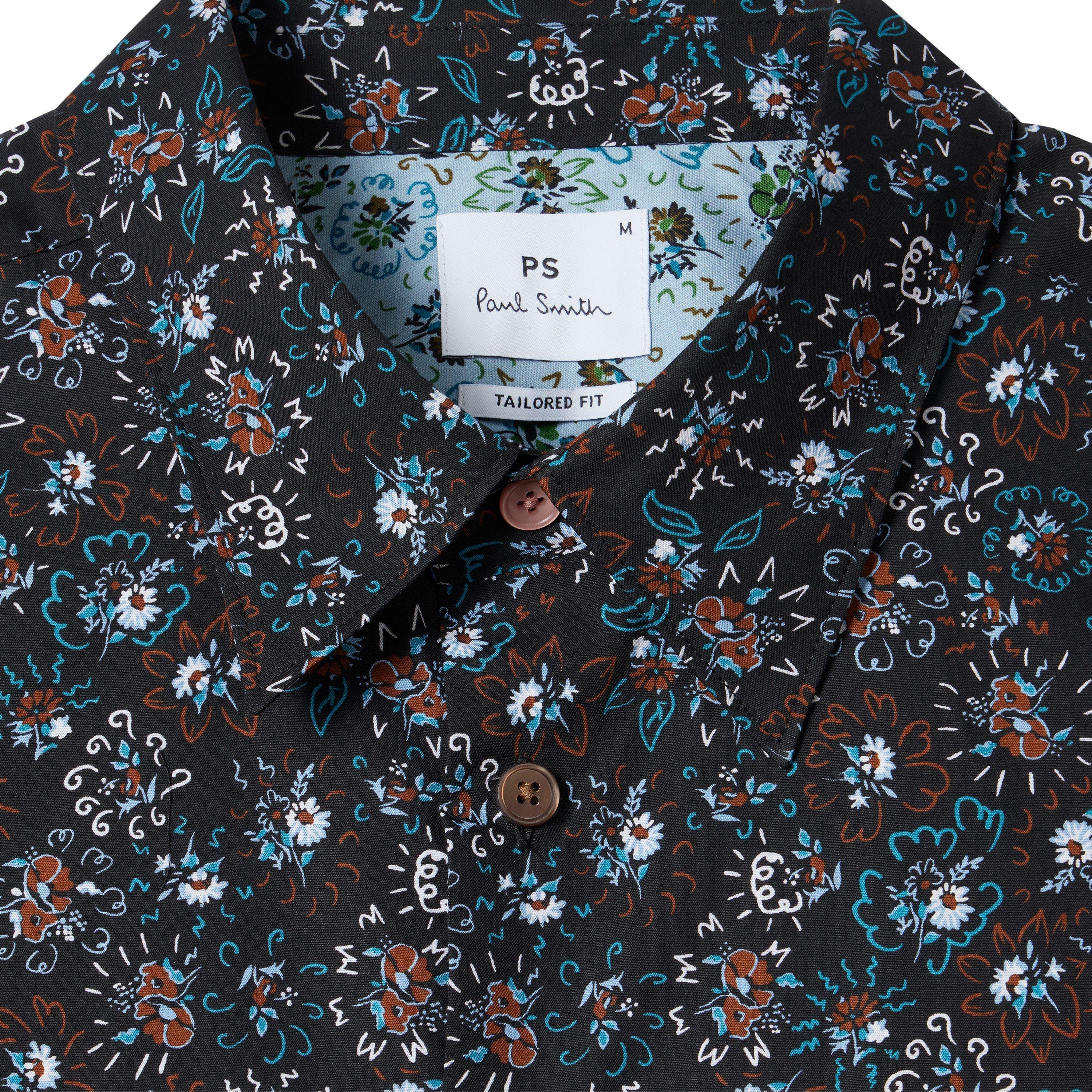 Black 79 - PS Paul Smith - Men's Floral Long Sleeve Shirt - 2