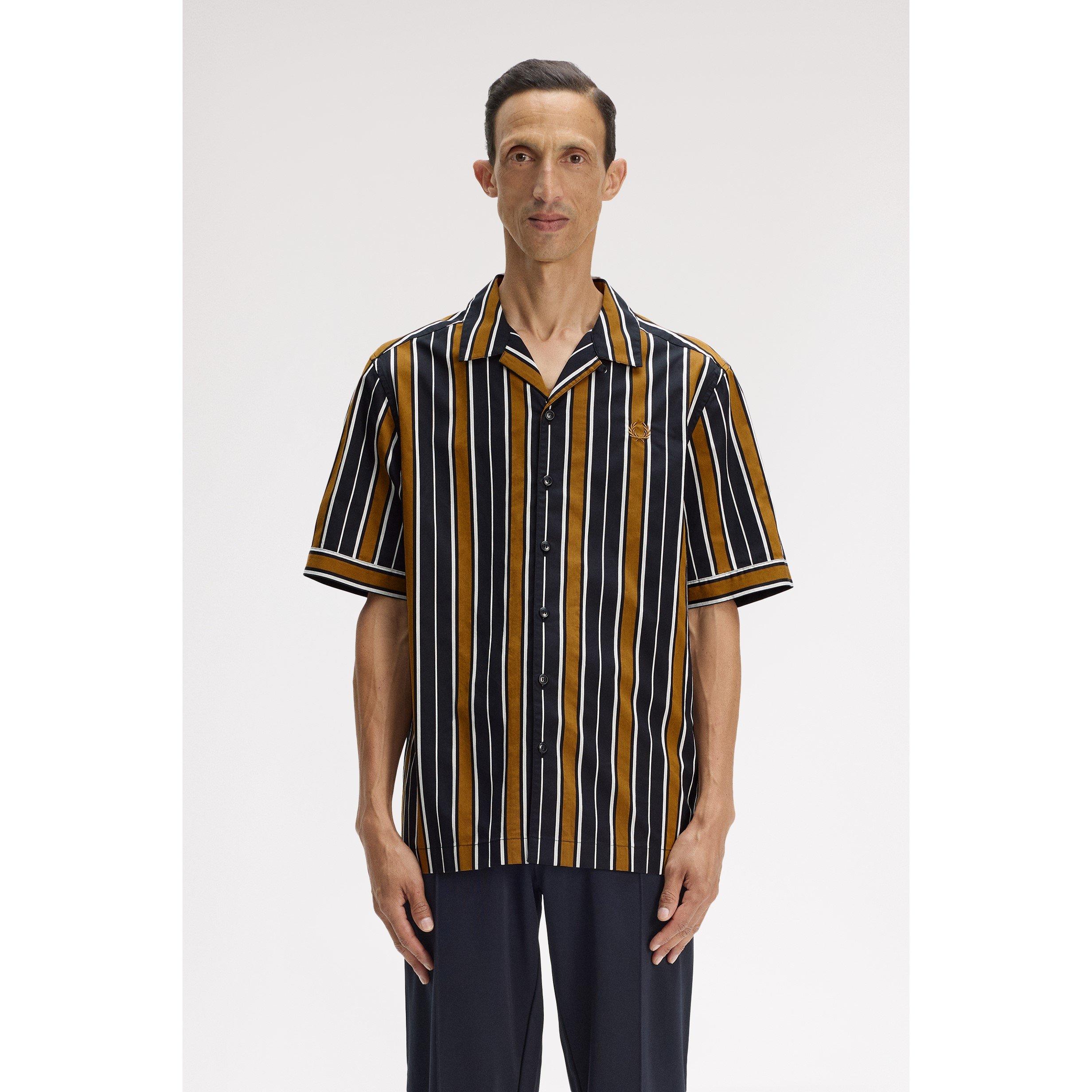 Black 102 - Fred Perry - Men's Patterned Short Sleeve Shirt - 3