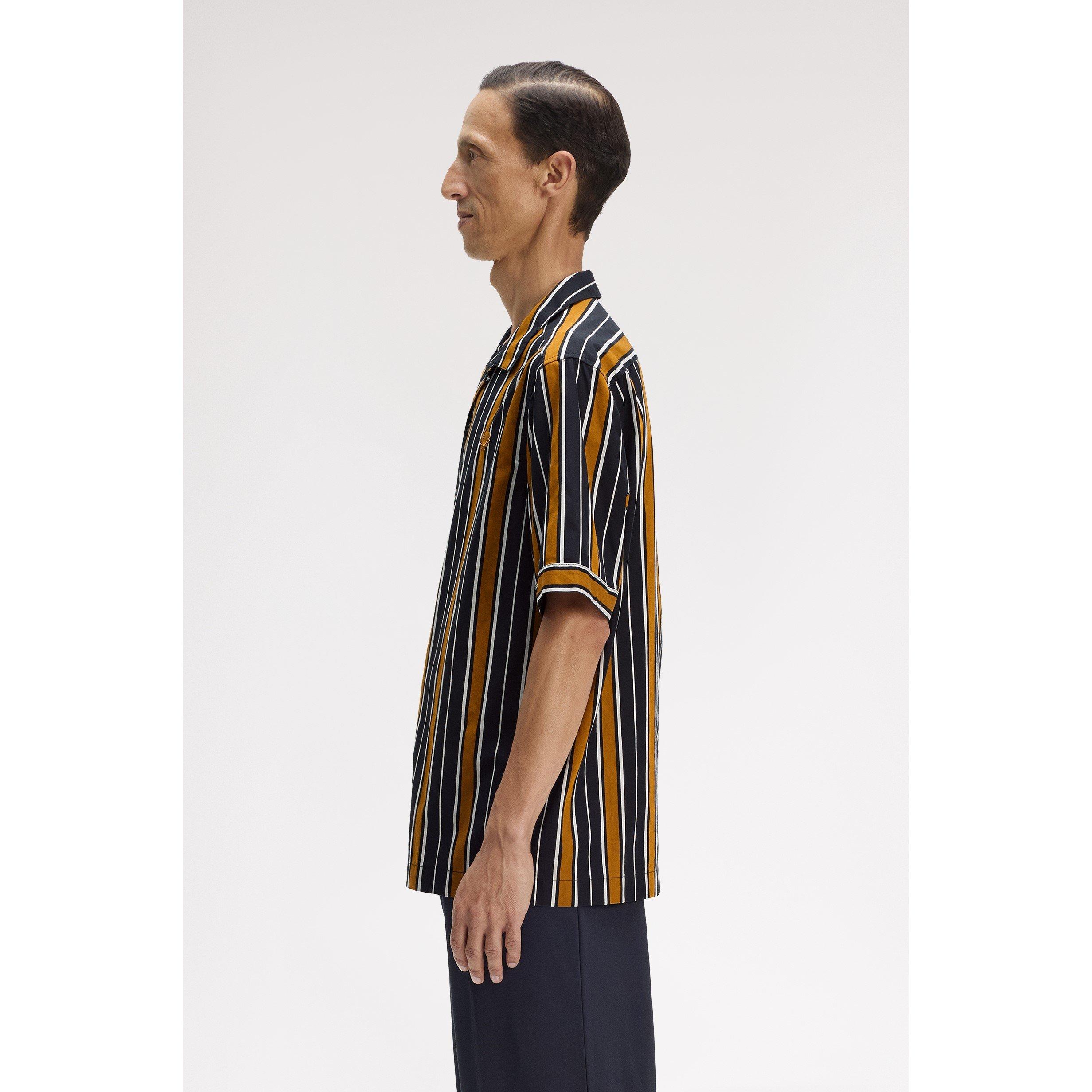 Black 102 - Fred Perry - Men's Patterned Short Sleeve Shirt - 4