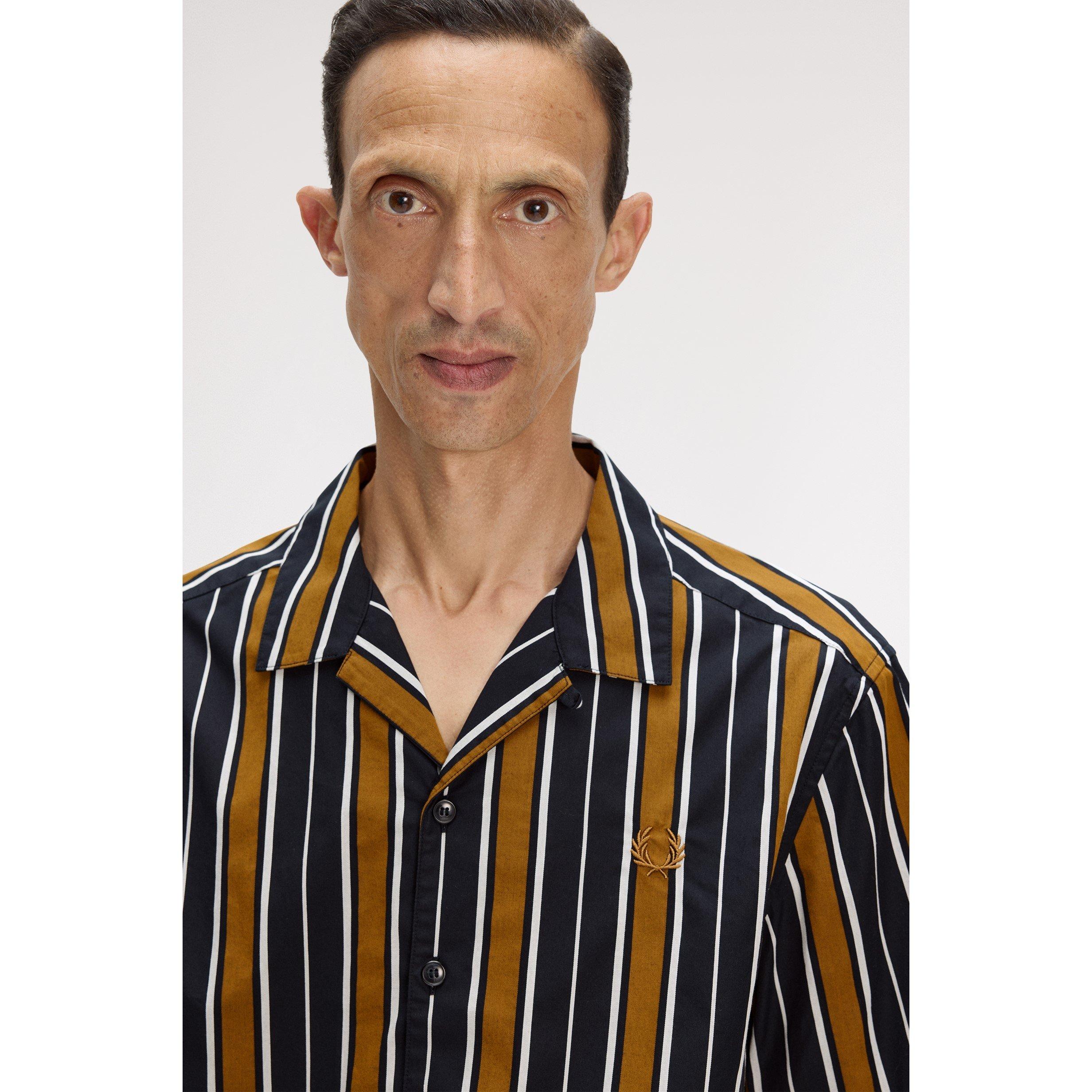 Black 102 - Fred Perry - Men's Patterned Short Sleeve Shirt - 5