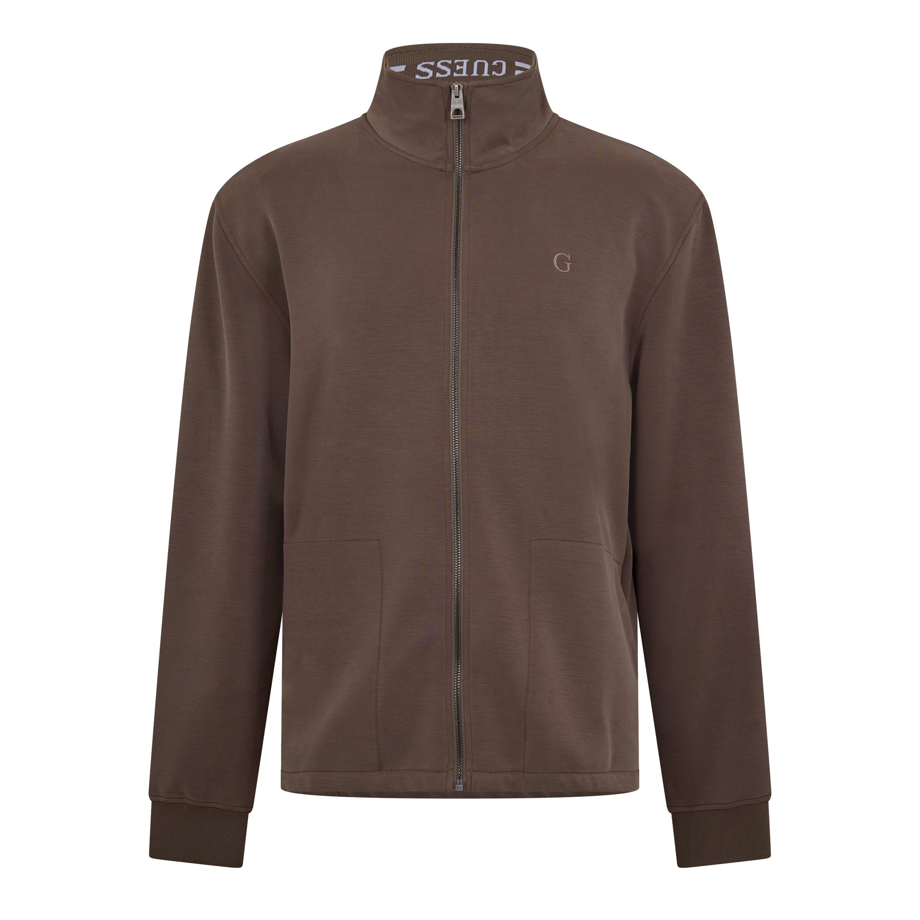Stone Umber - Guess - Men's Sonny Full Zip Sweatshirt - 1