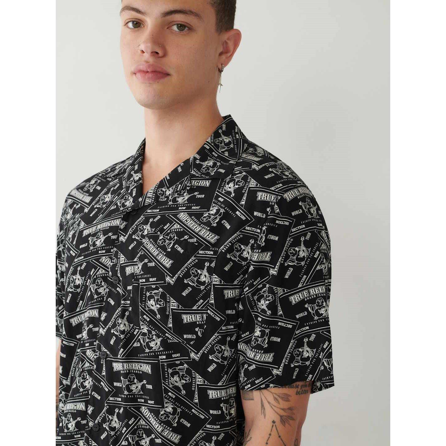 Nero Jet - True Religion - All Over Print Short-Sleeve Shirt - 3