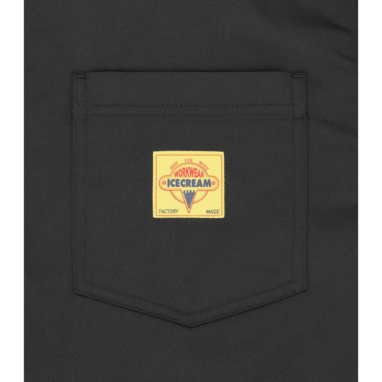 ICECREAM | Men's Quarter Zip Work Patterned Short Sleeve Shirt