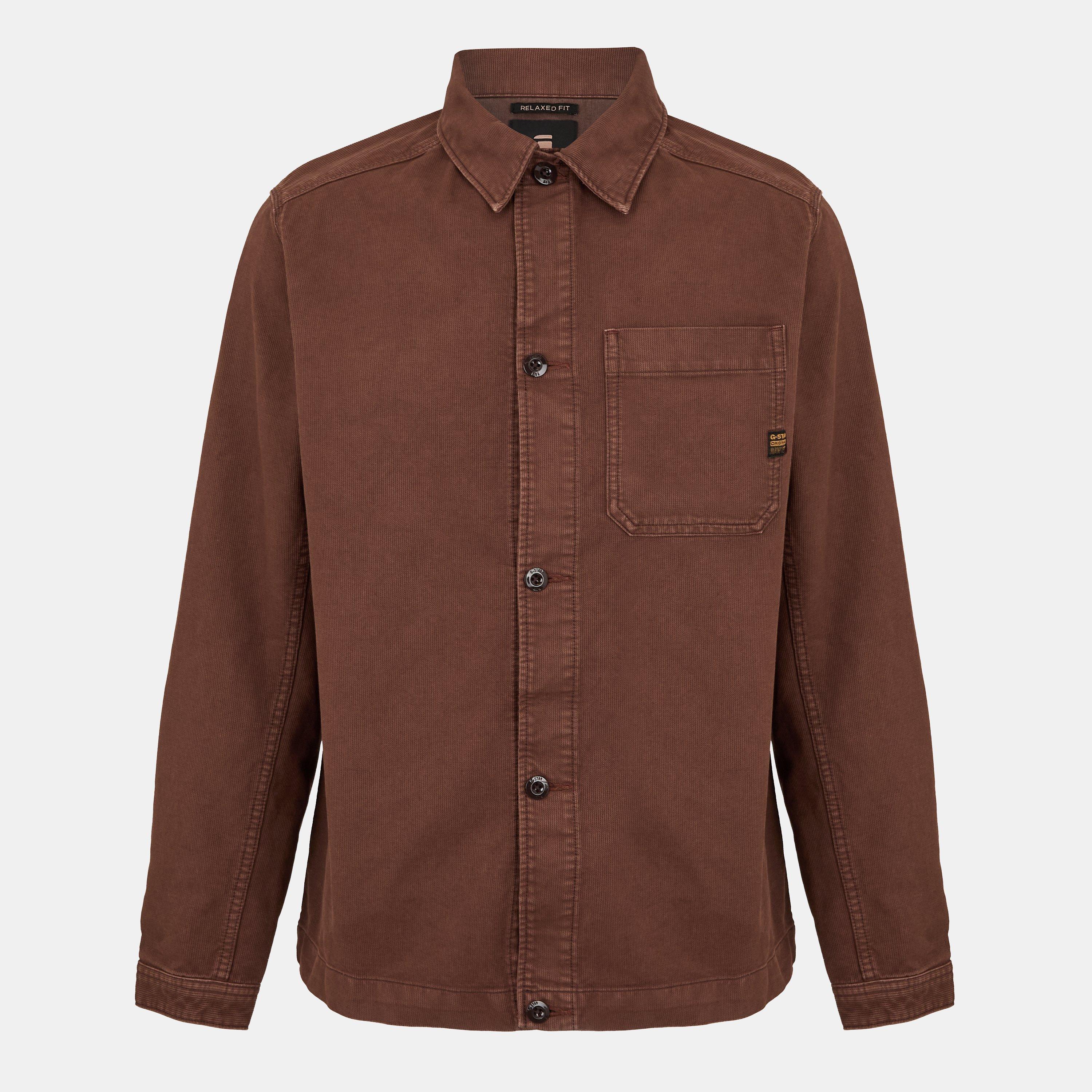 G Star Men's One Pocket Relaxed Shirt - Dk Plum - Medium