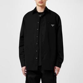 Prada Enamel Triangle Logo Long Sleeved Shirt