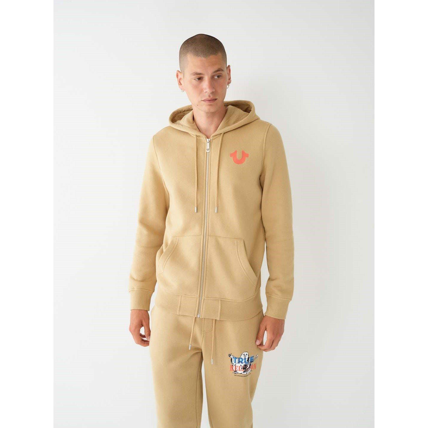 True Religion Buddha Full Zip Fleece Fabric