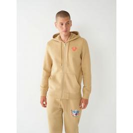 True Religion Buddha Full Zip Fleece Fabric