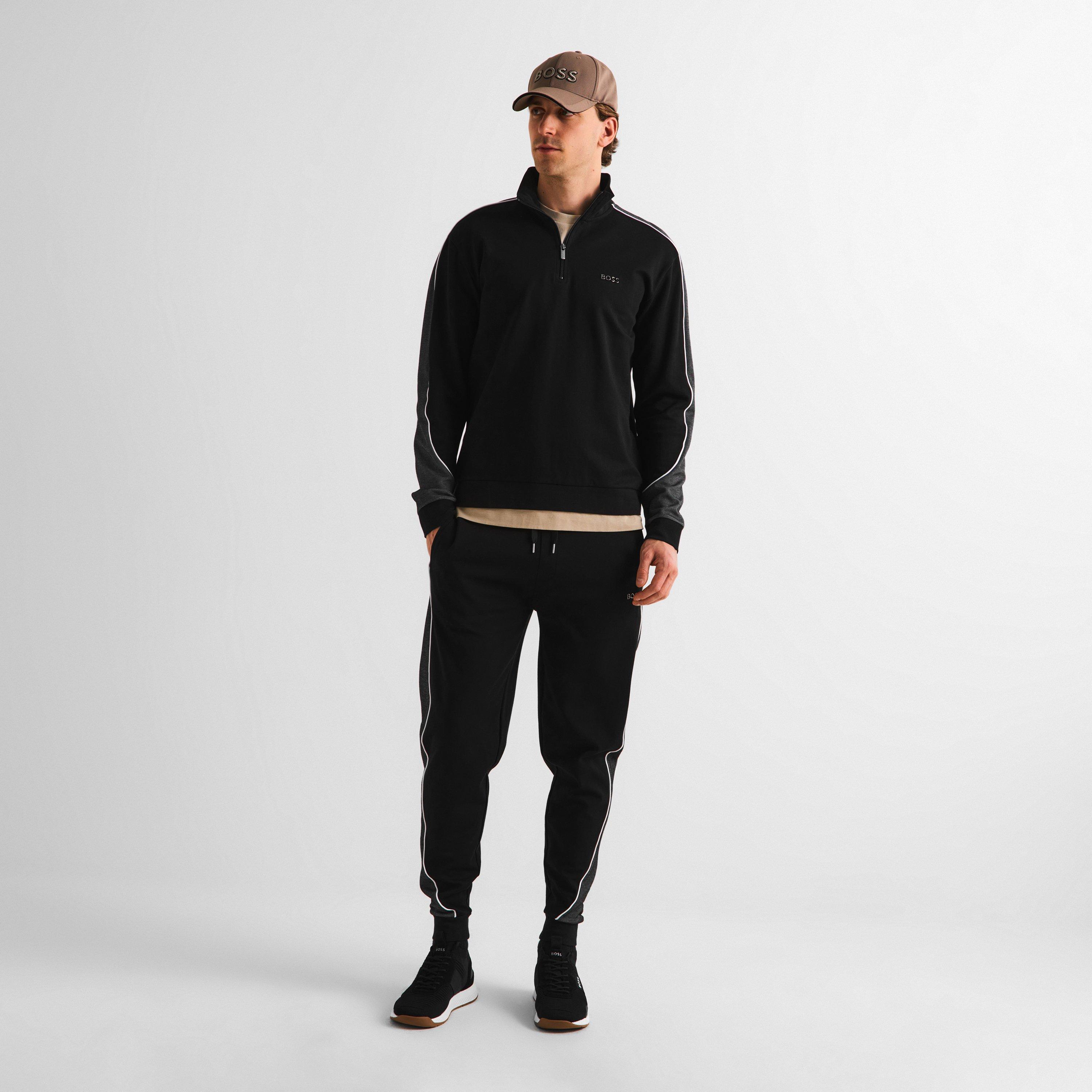 Black 001 - Boss - Tracksuit 1/4 Jacket 10269555 - 6