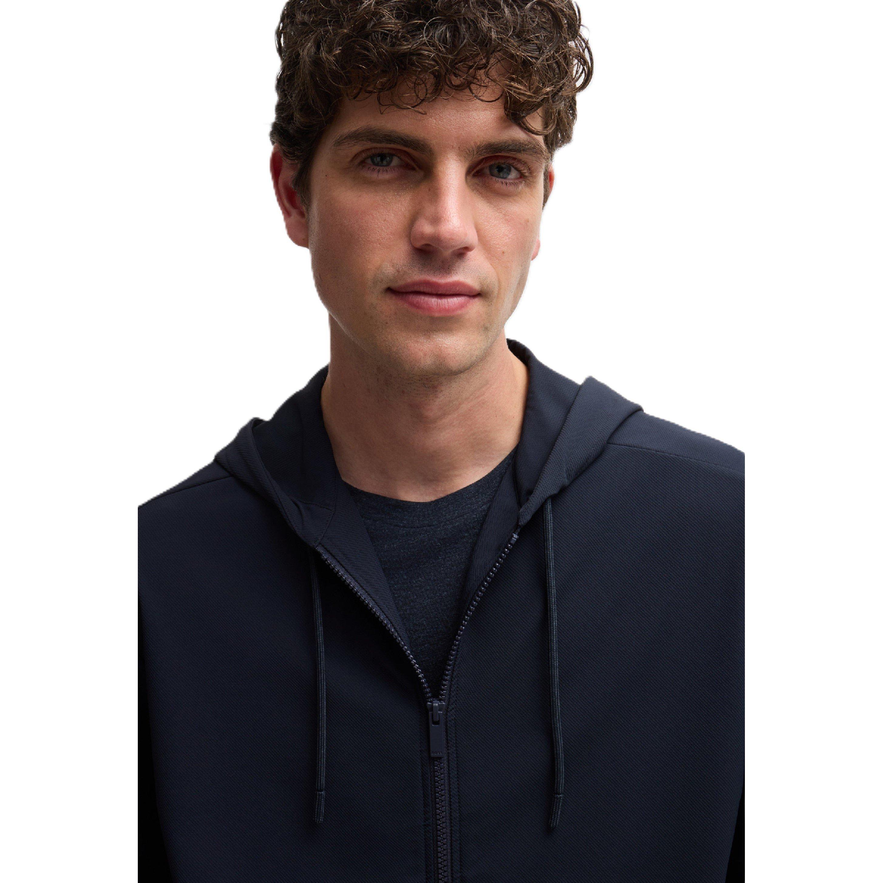 Dark Blue - Boss - Men's P Olson Hood Pac Long Sleeve Oxford Shirt - 4