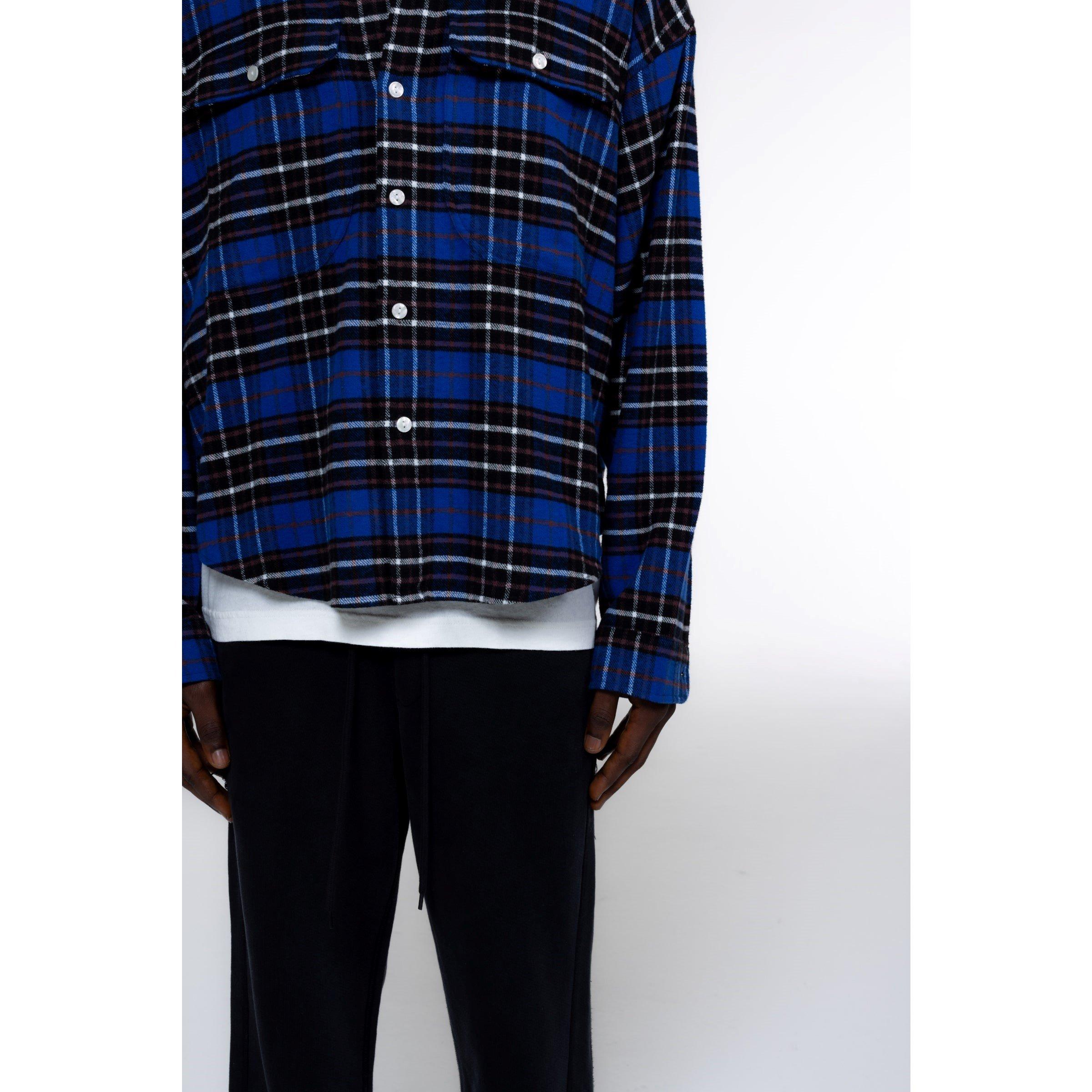 Blue/Black - Cole Buxton - Cole Aw24 Flannel Sh Sn99 - 2
