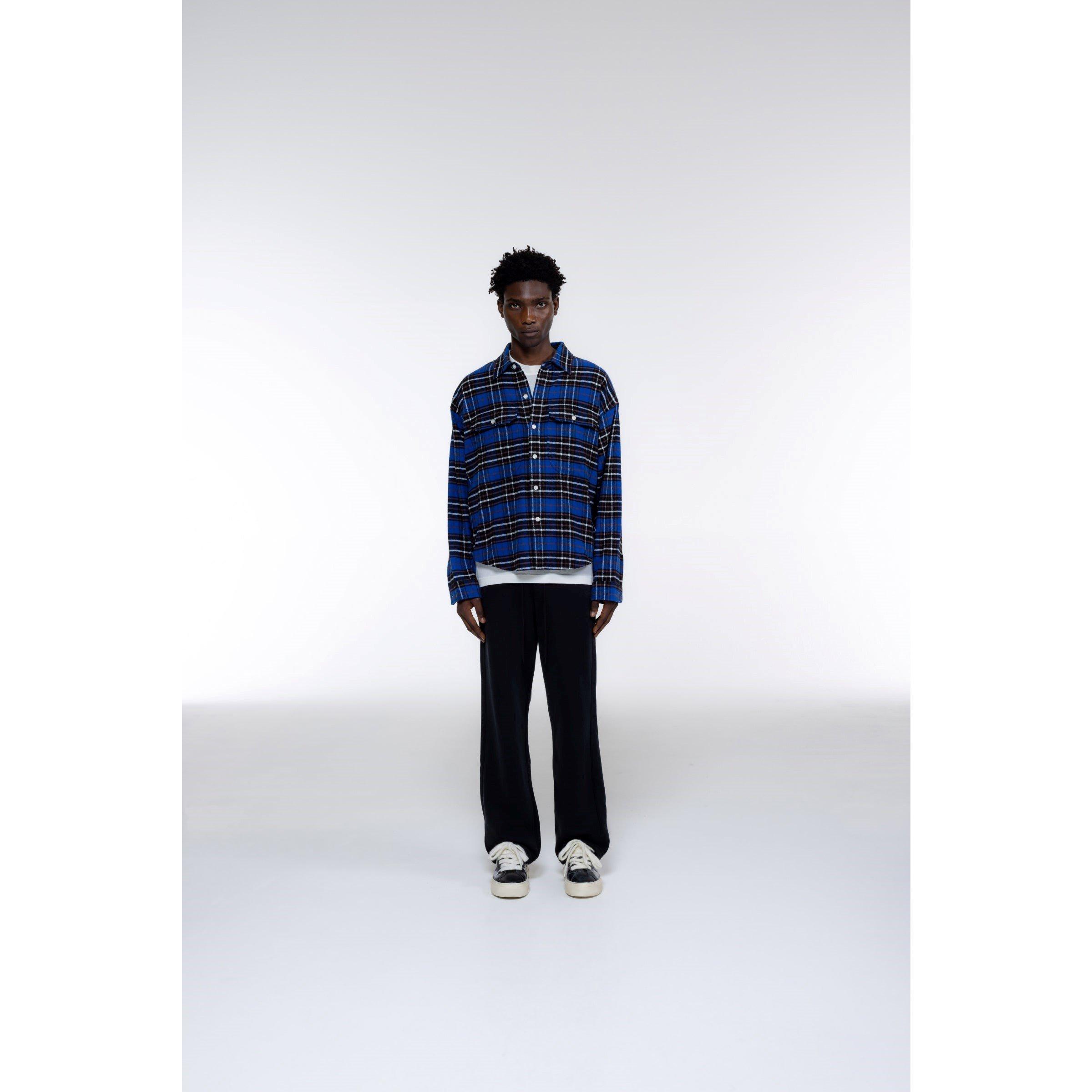 Blue/Black - Cole Buxton - Cole Aw24 Flannel Sh Sn99 - 3
