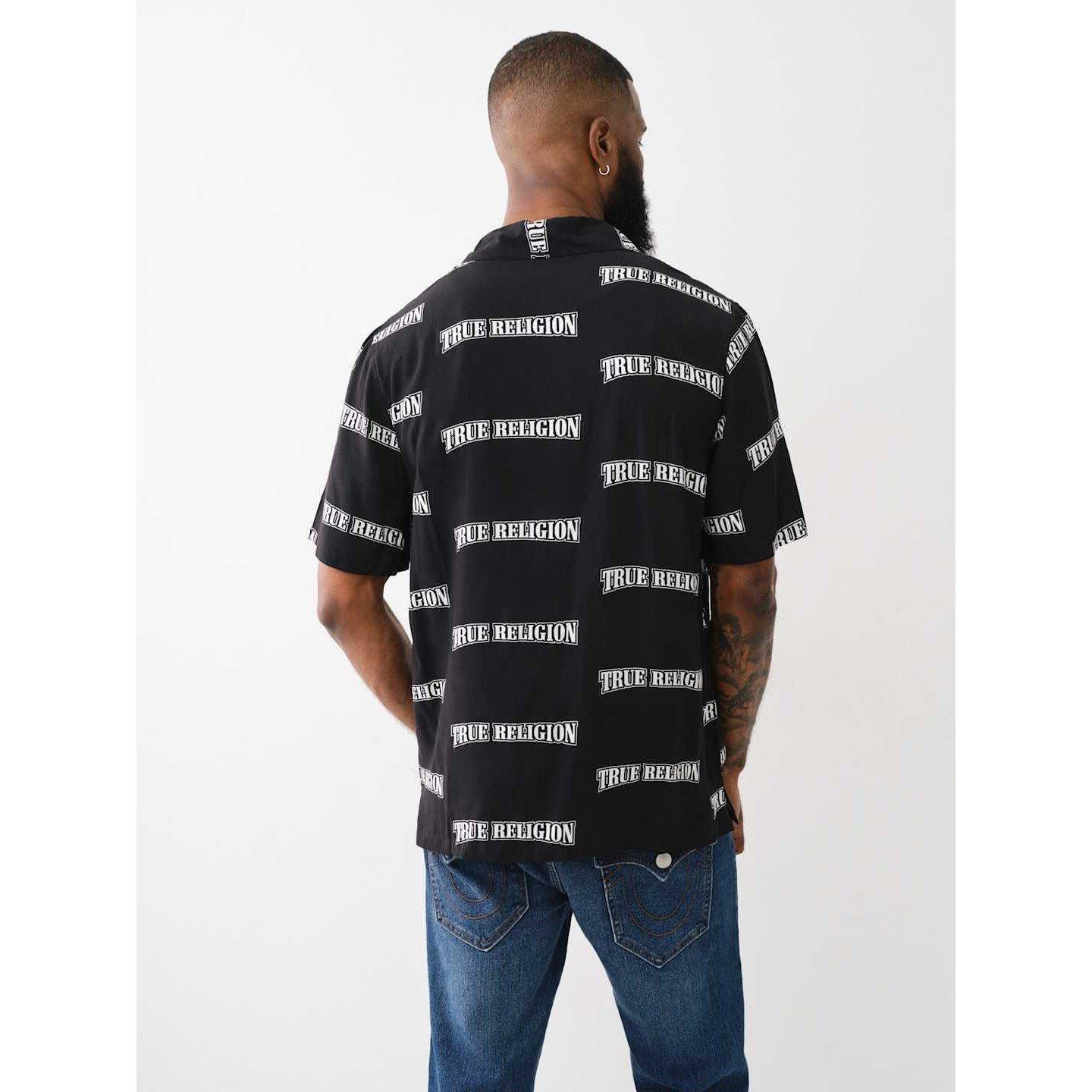 Jet Black - True Religion - Short-Sleeve Plain Shirt - 2