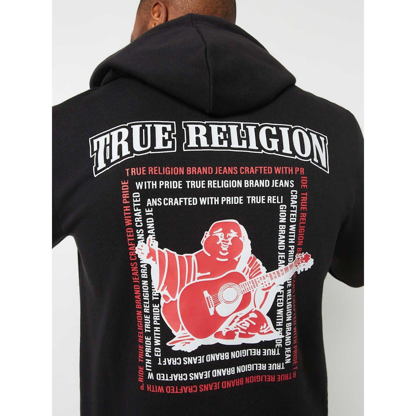 Jet Black - True Religion - Men's Buddha Full-Zip Fleece - 3