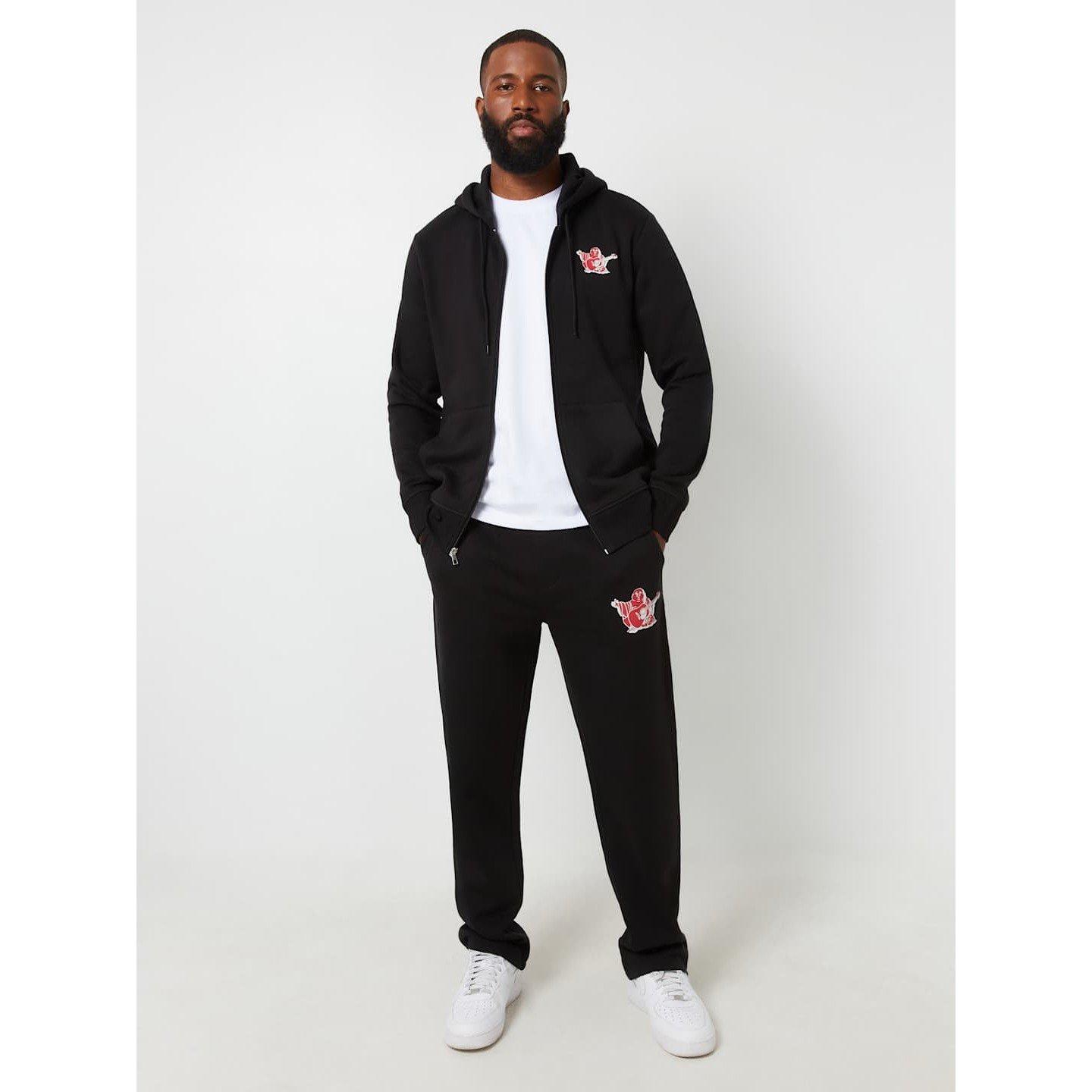 Jet Black - True Religion - Men's Buddha Full-Zip Fleece - 4