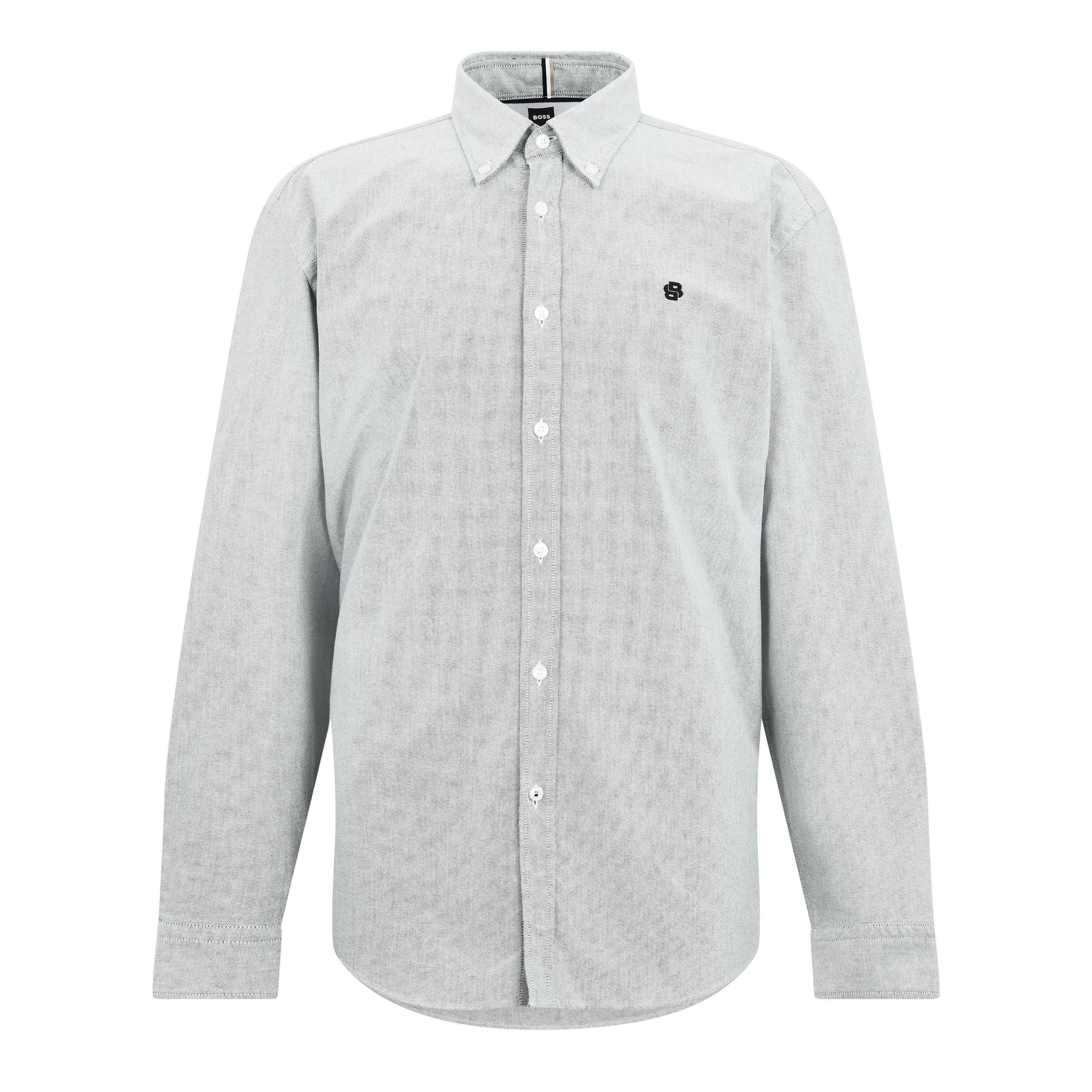 Boss Men's Long Sleeve Oxford Shirt - Dark Blue - S