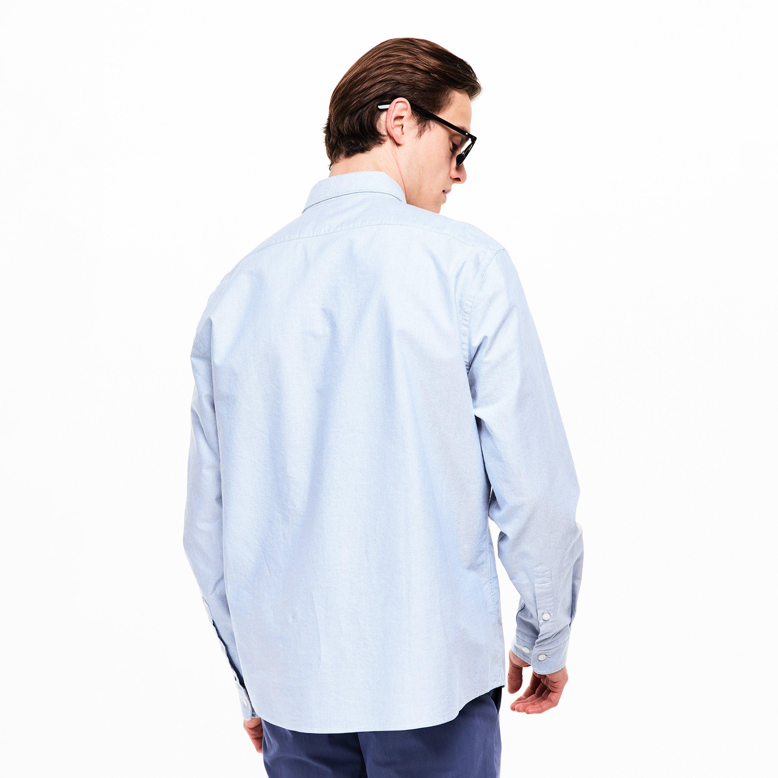 Pastel Blue - Boss - Men's Long Sleeve Oxford Shirt - 4