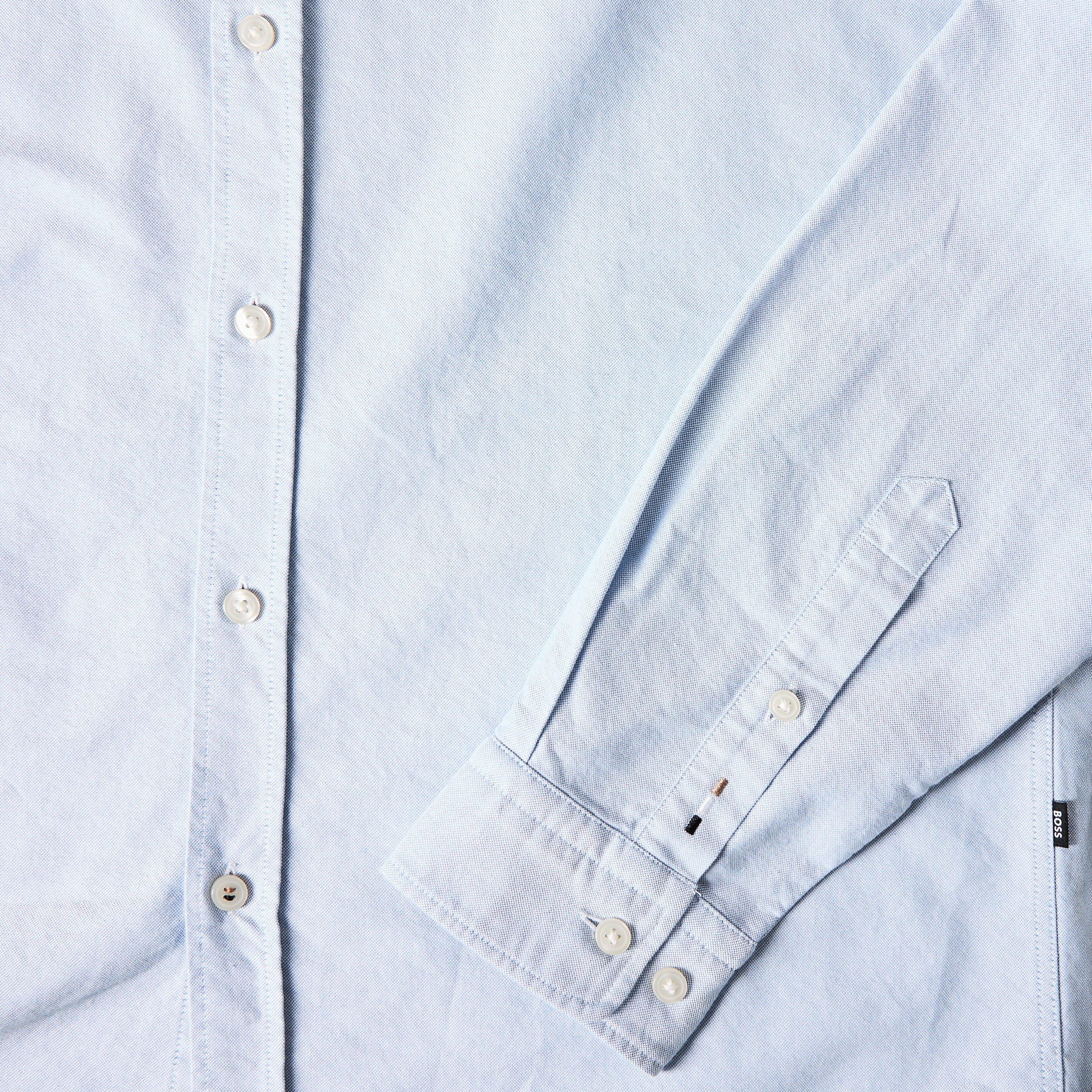 Pastel Blue - Boss - Men's Long Sleeve Oxford Shirt - 5
