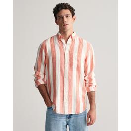 Gant REG BOLD STRIPE LINEN SHIRT SALTY S