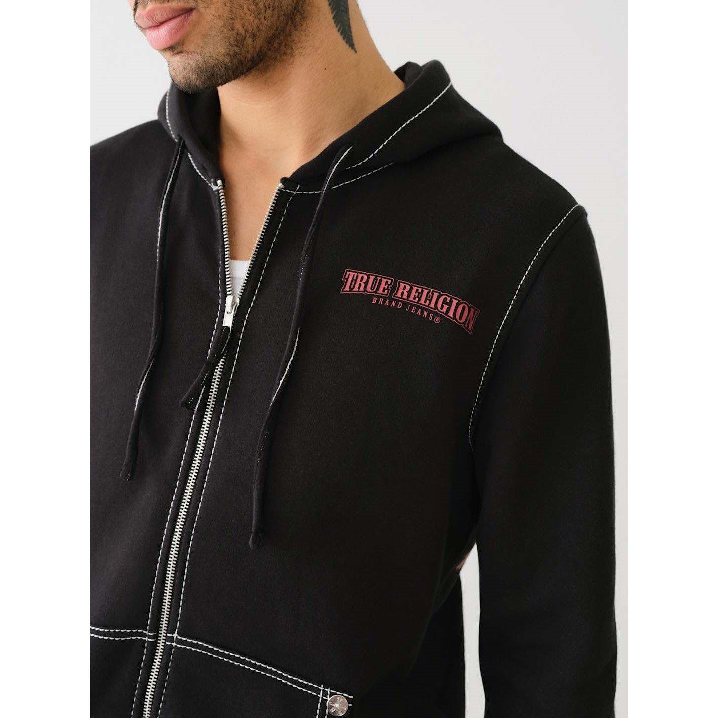 Nero Jet - True Religion - Painted HorseShoes Full-Zip Fleece - 3
