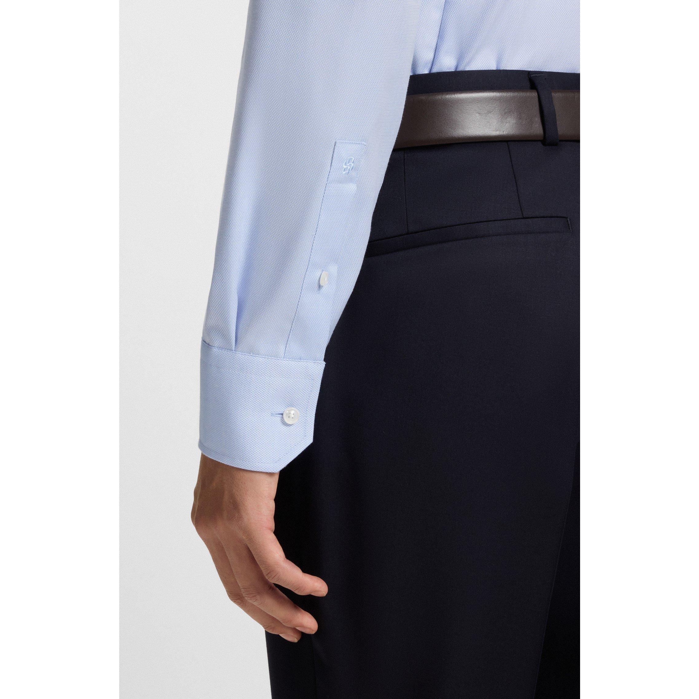 Light Blue 450 - Boss - Men's HBB Hank Spr 253 Long-Sleeve Button-up Casual Shirt - 4