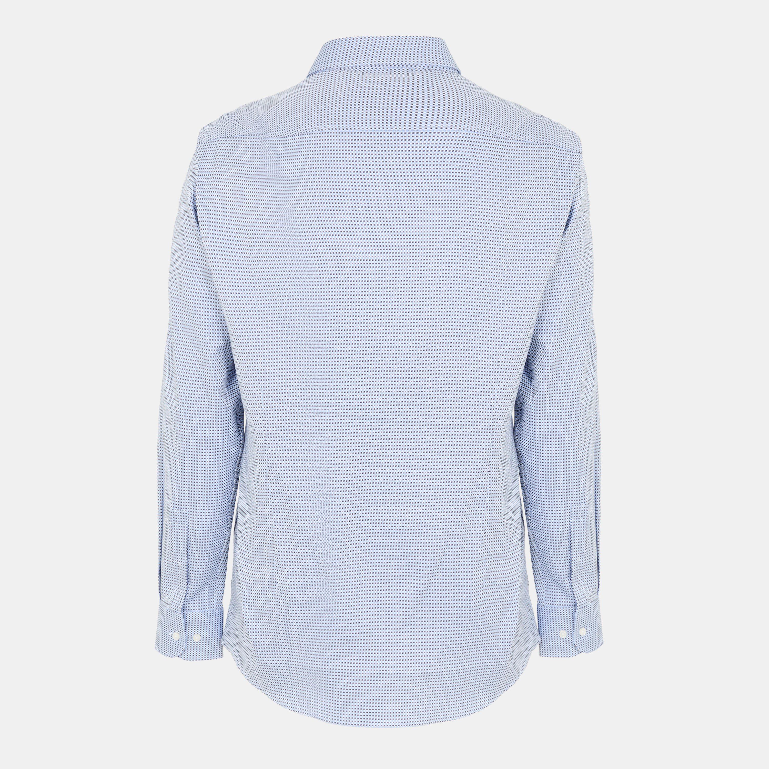 Light Blue 450 - Boss - Men's HBB Hank Kent 214 Plain Long-Sleeve Shirt - 2