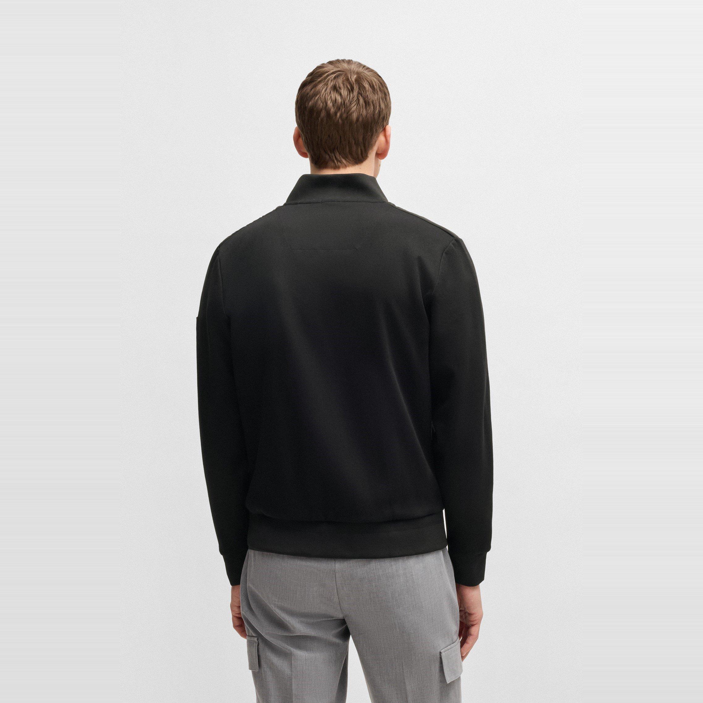 Black 001 - Boss - Men's HBB Skiles100 Full Zipped Sweatshirt, Padded Front, Pockets - 3