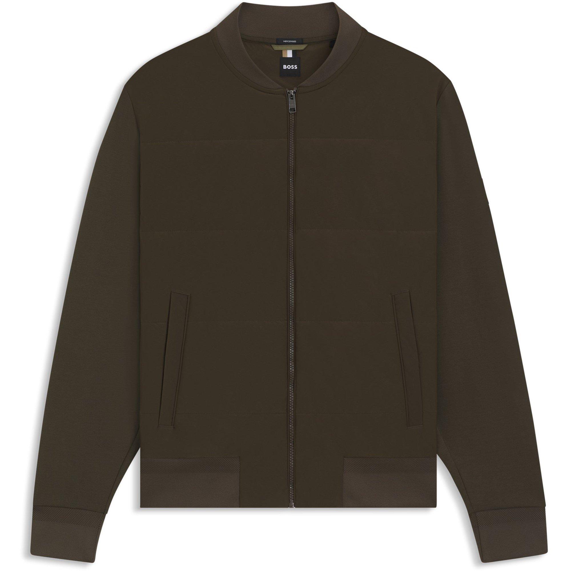 Boss Men's Hbb Skiles100 Full Zipped Sweatshirt, Padded Front, Pockets - Open Green 342 - Large
