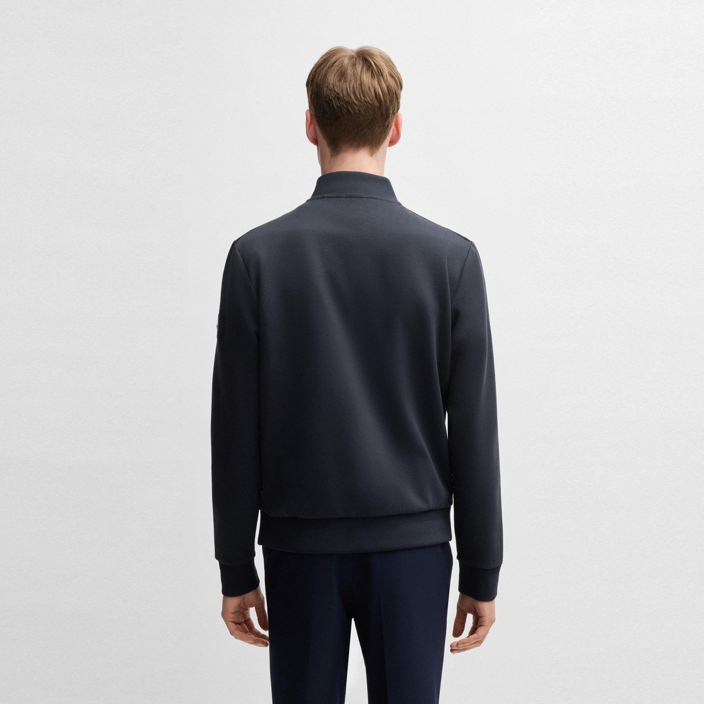 Dark Blue 404 - Boss - Men's HBB Skiles100 Full Zipped Sweatshirt, Padded Front, Pockets - 3