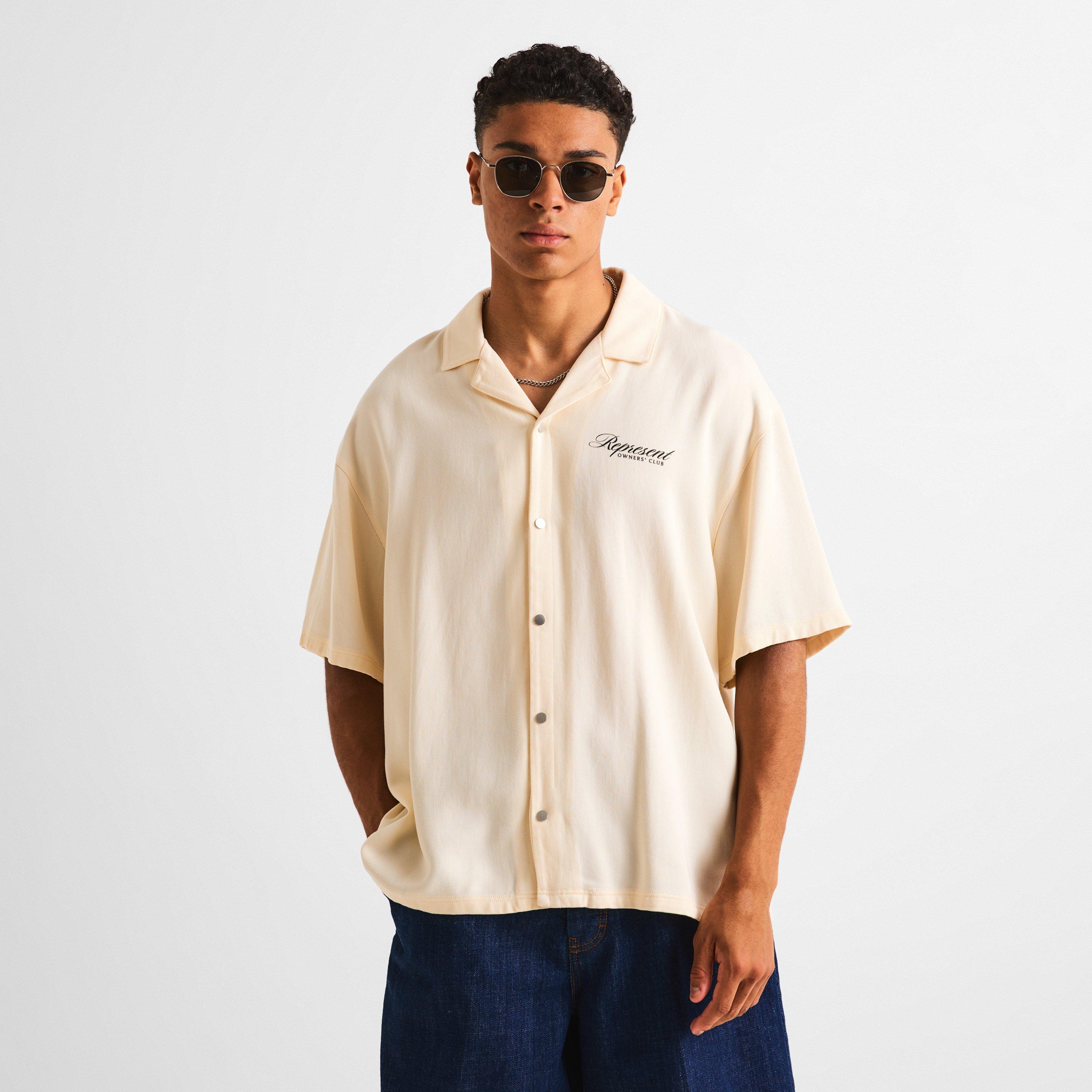 Vintage White - Represent - Men's Patterned Short Sleeve Shirt - 3