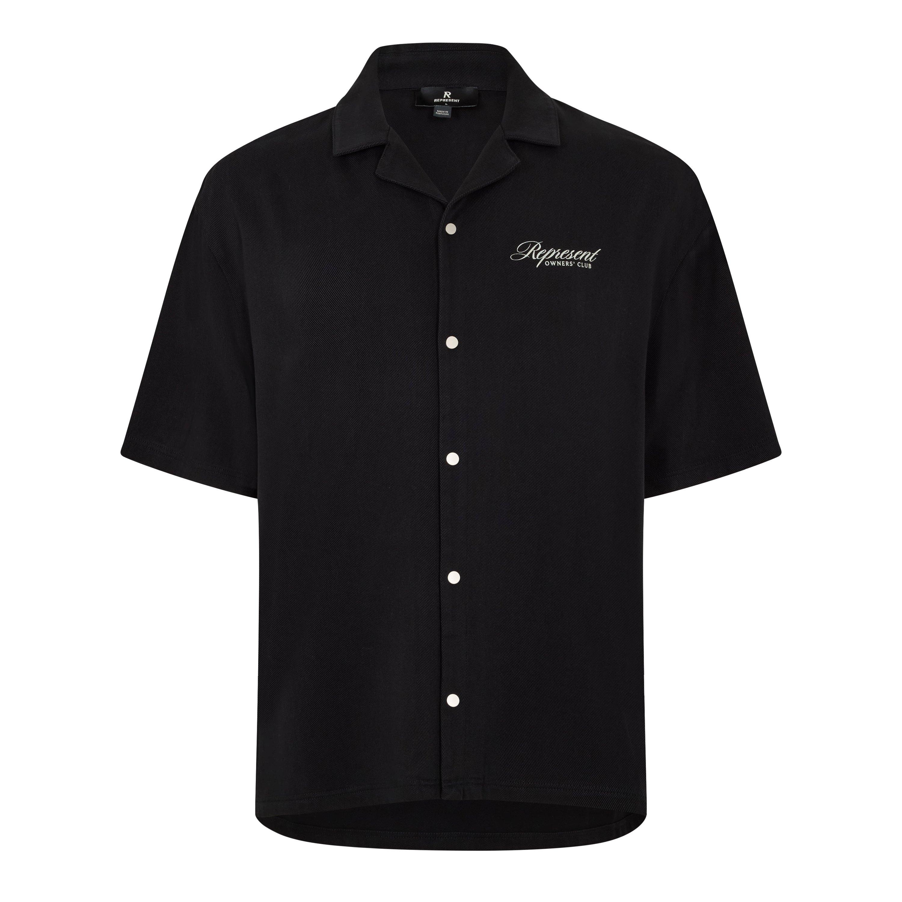 Black - Represent - Men's Patterned Short Sleeve Shirt - 1