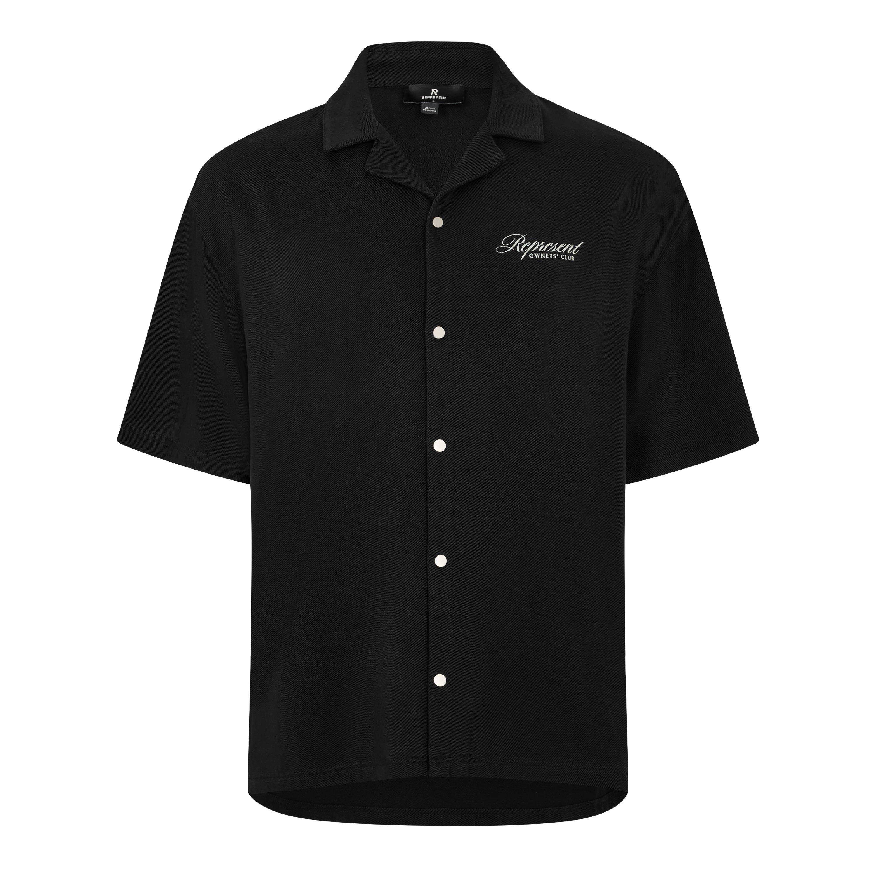 Represent Men's Patterned Short Sleeve Shirt - Black - XL