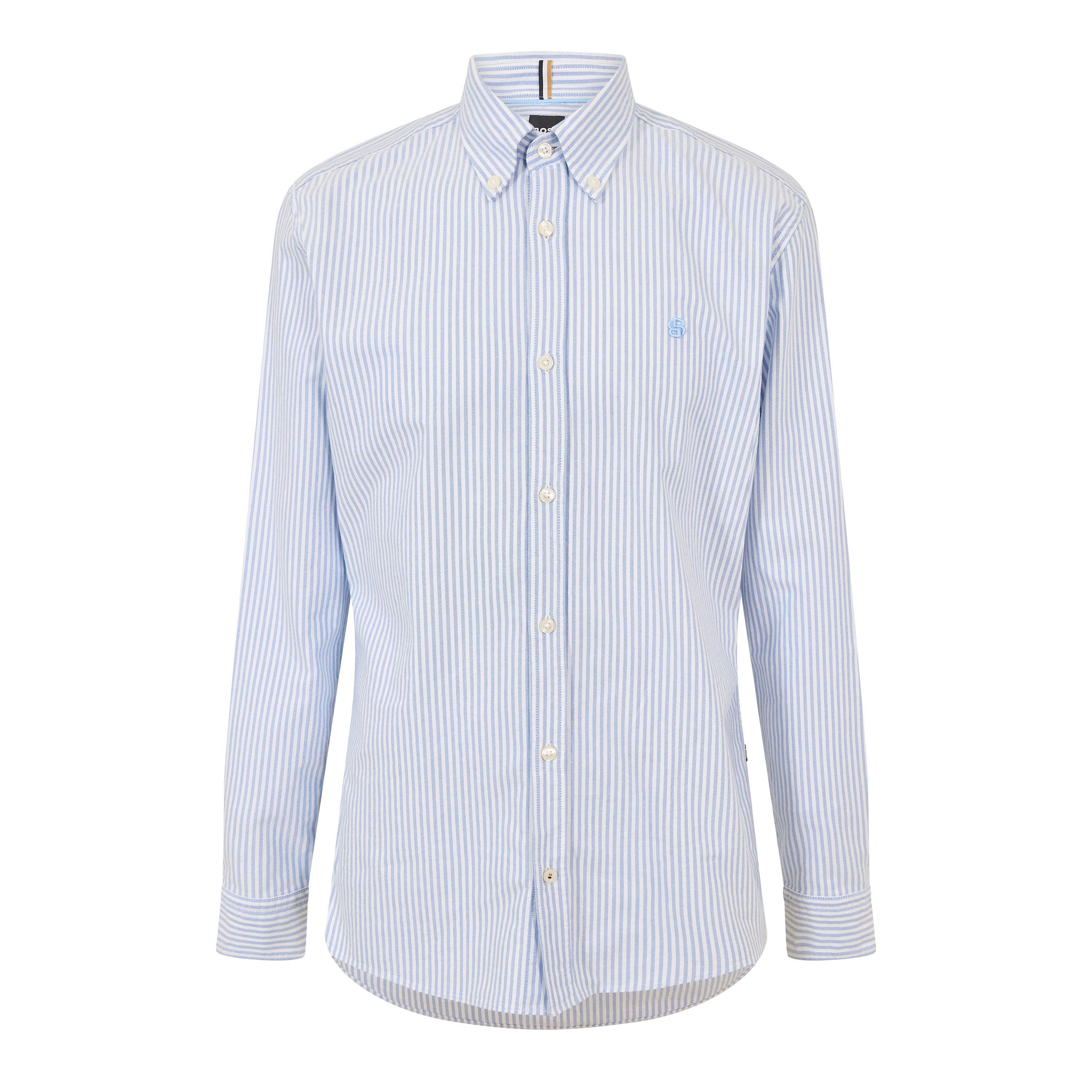 Boss Men's Long Sleeve Oxford Shirt - Pastel Blue - L