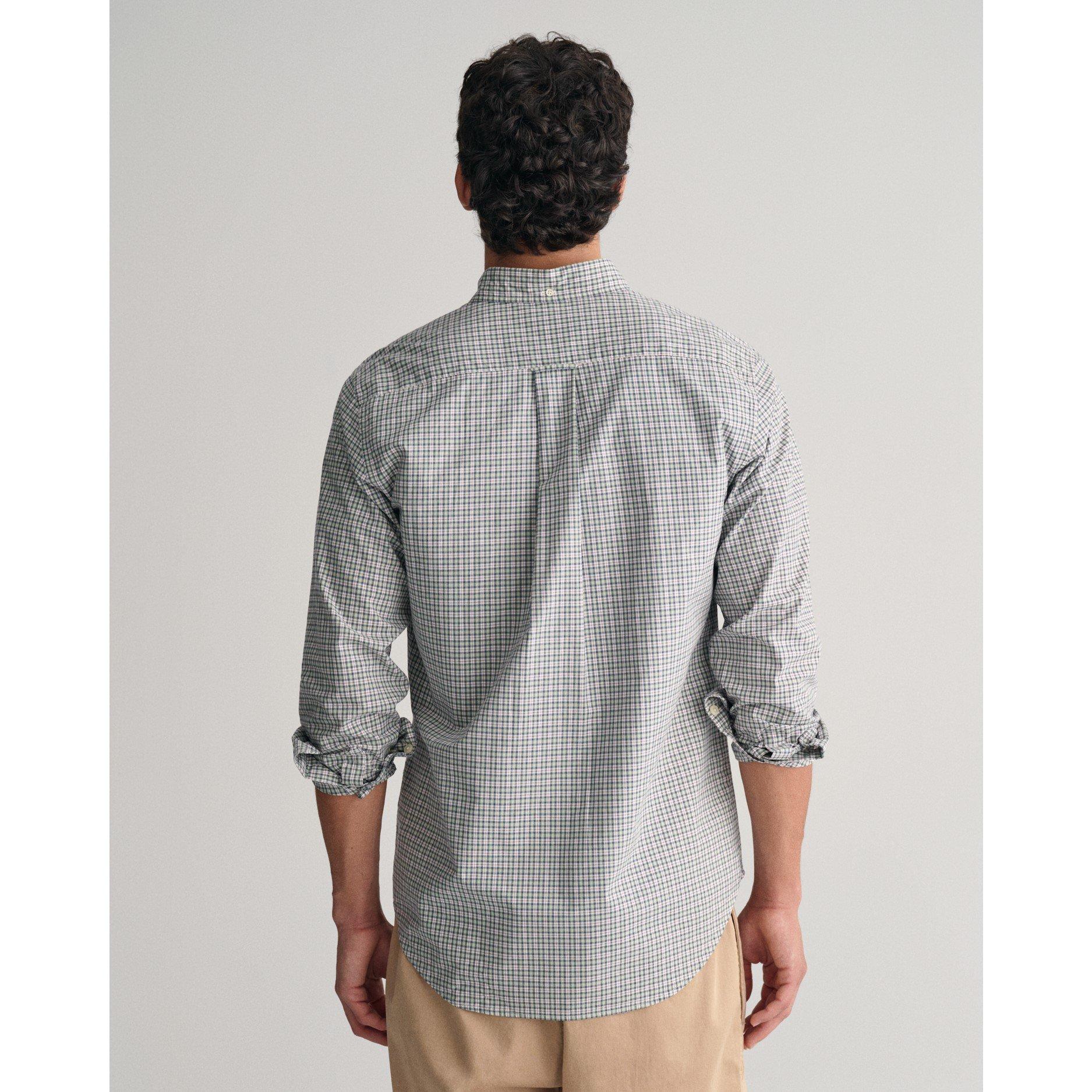Melkachtige Matcha - Gant - Men's Micro Check Poplin Long-Sleeve Patterned Shirt - 2