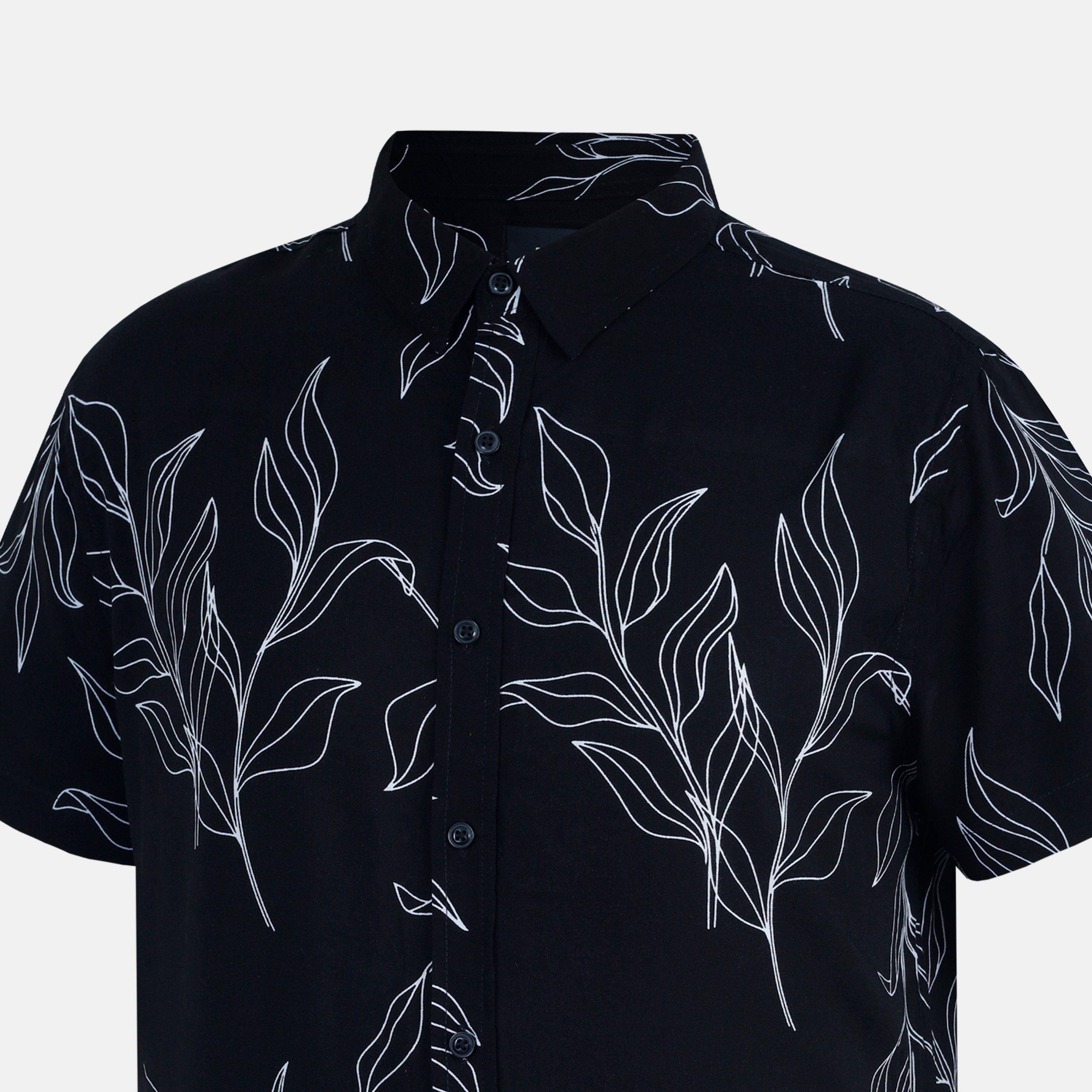 Grey - Firetrap - Short-Sleeve Patterned Shirt - 4