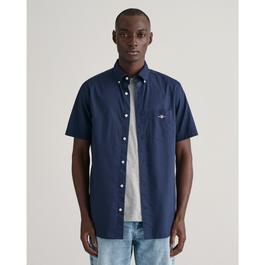 Gant REG POPLIN SS SHIRT MARINE S