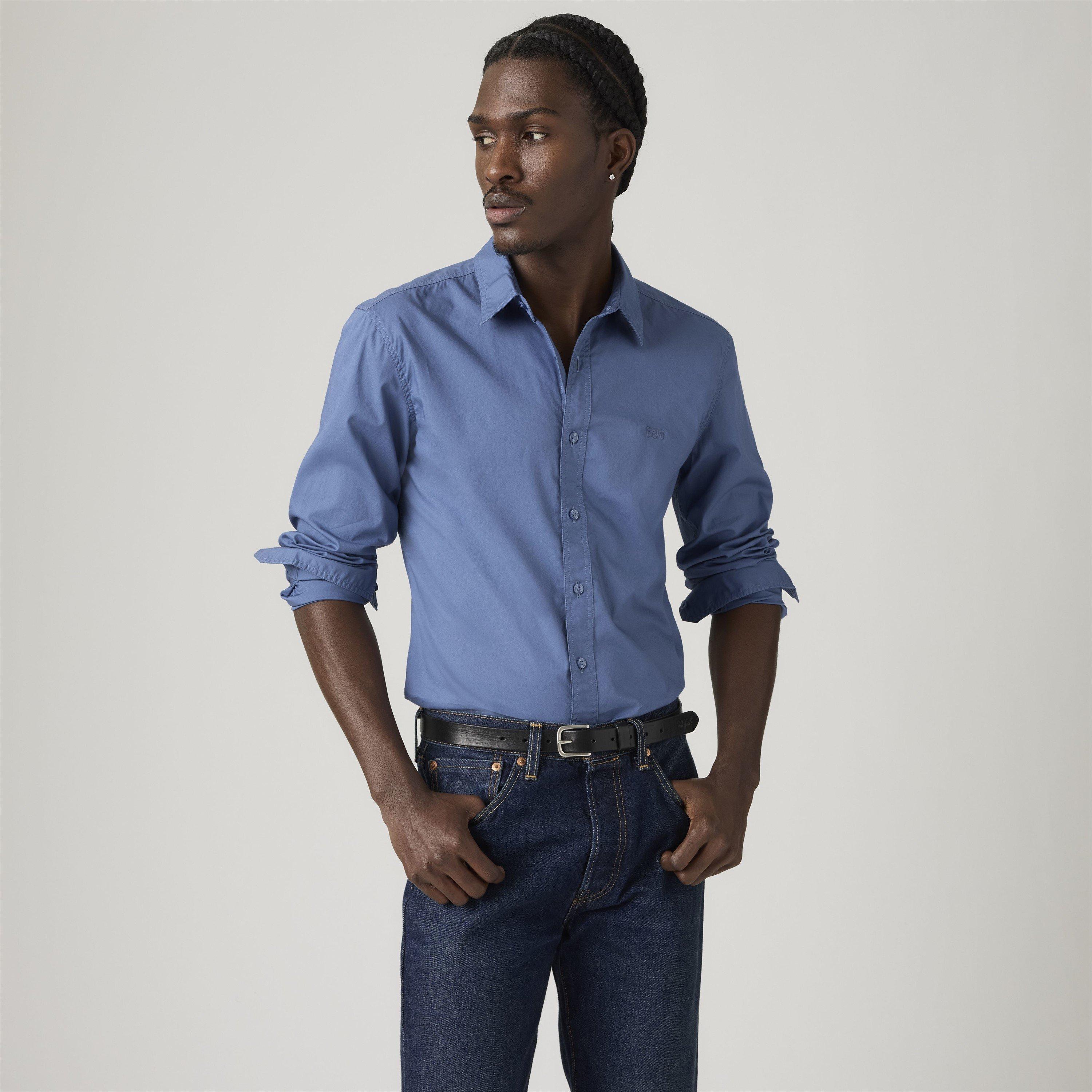 Sunset Blue - Levis - Men's Plain Long-Sleeve Slim Fit Shirt - 4