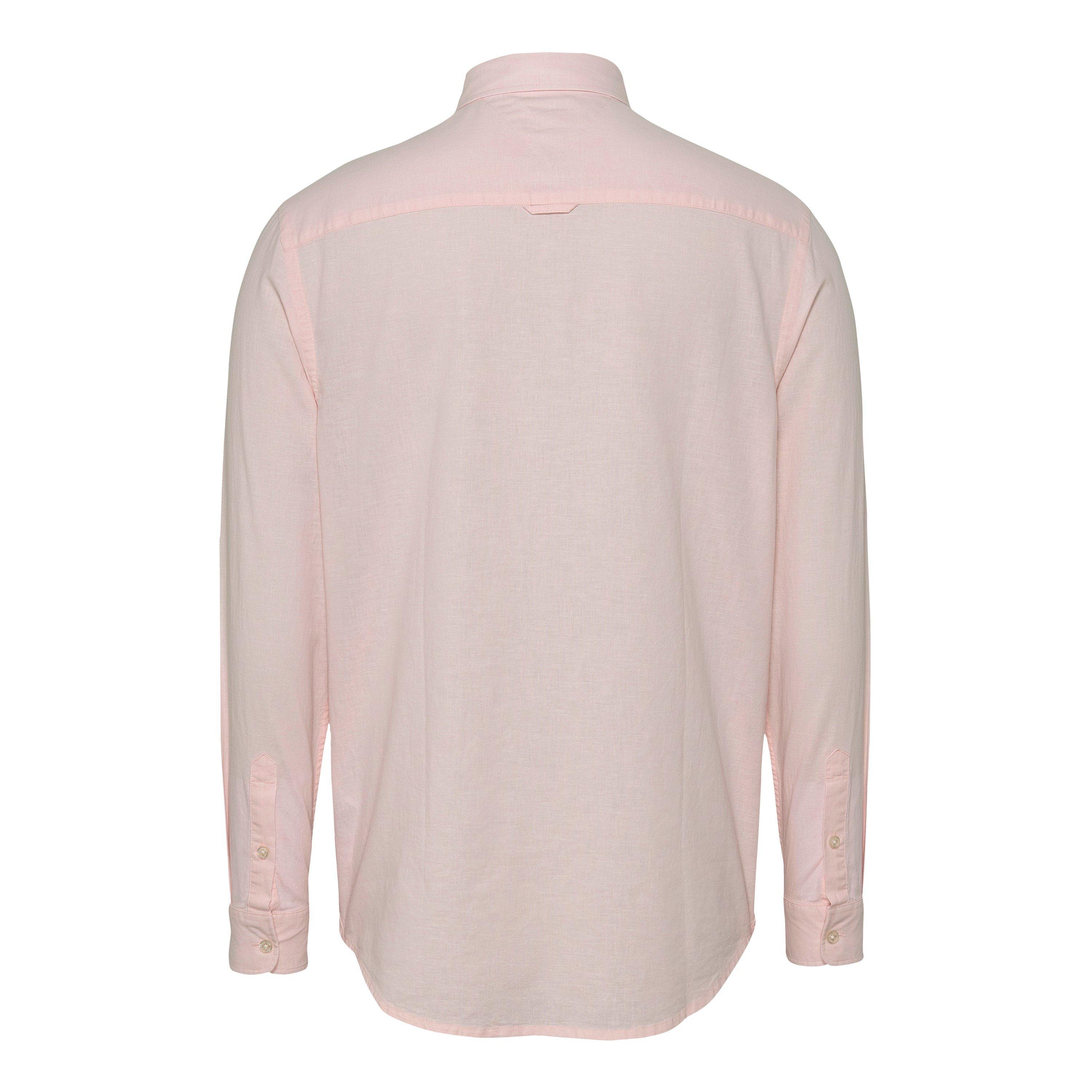 Rosa Precioso - Tommy Jeans - Men's Regular Linen Long-Sleeve Plain Shirt - 6