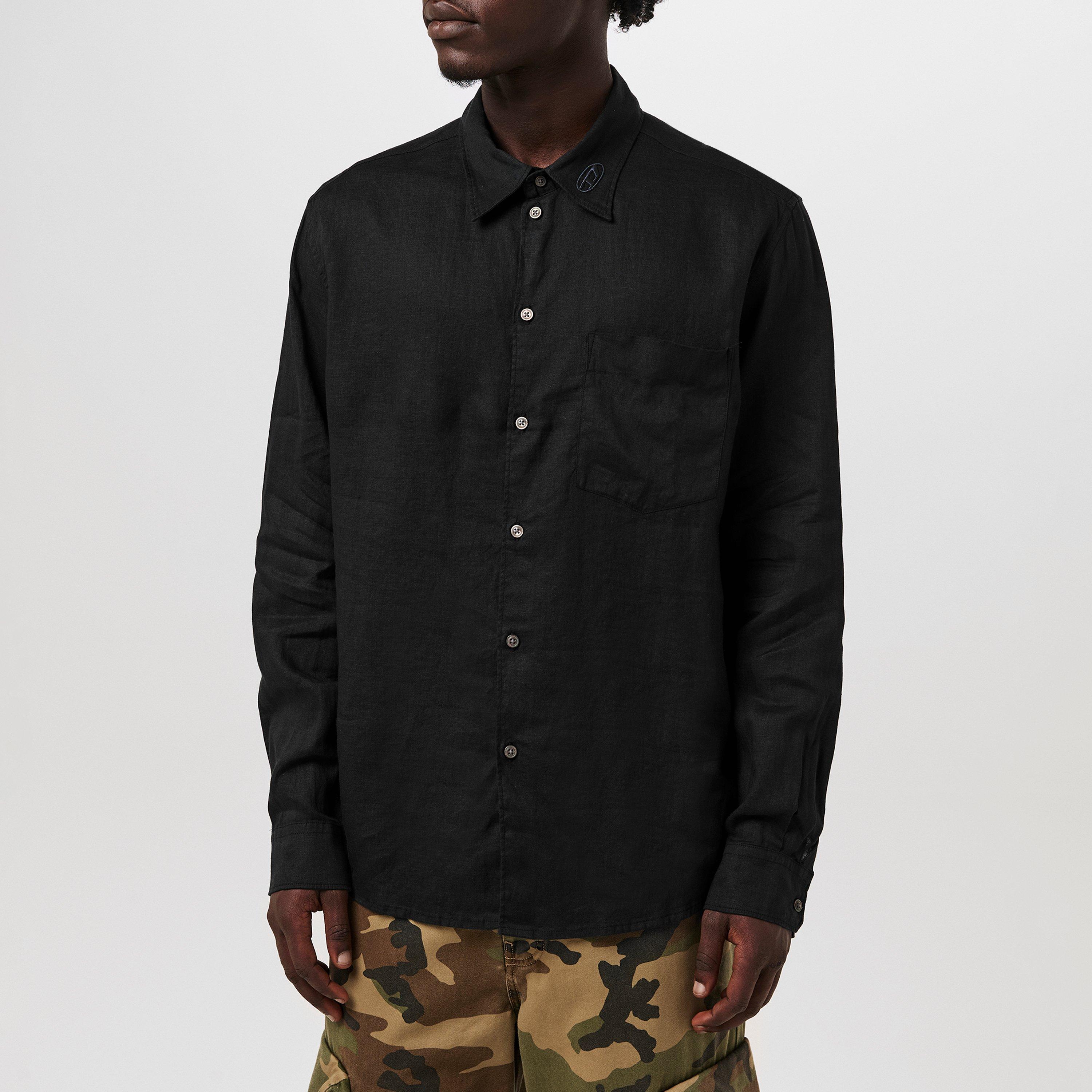 Jet Black - Diesel - Men's Emil Long-Sleeve Plain Shirt - 3