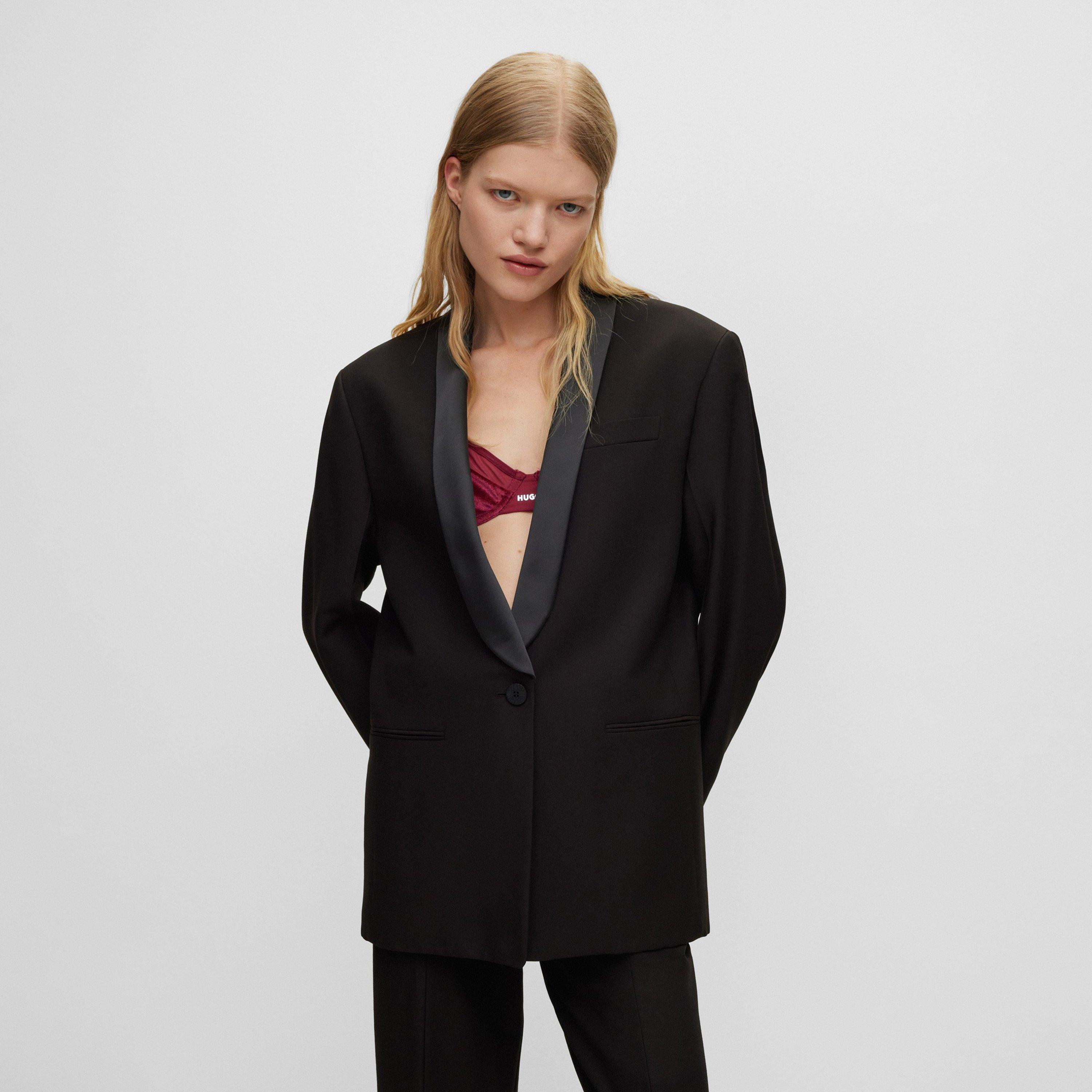 Black - Hugo - Women's Amusar Suit Jacket - 3