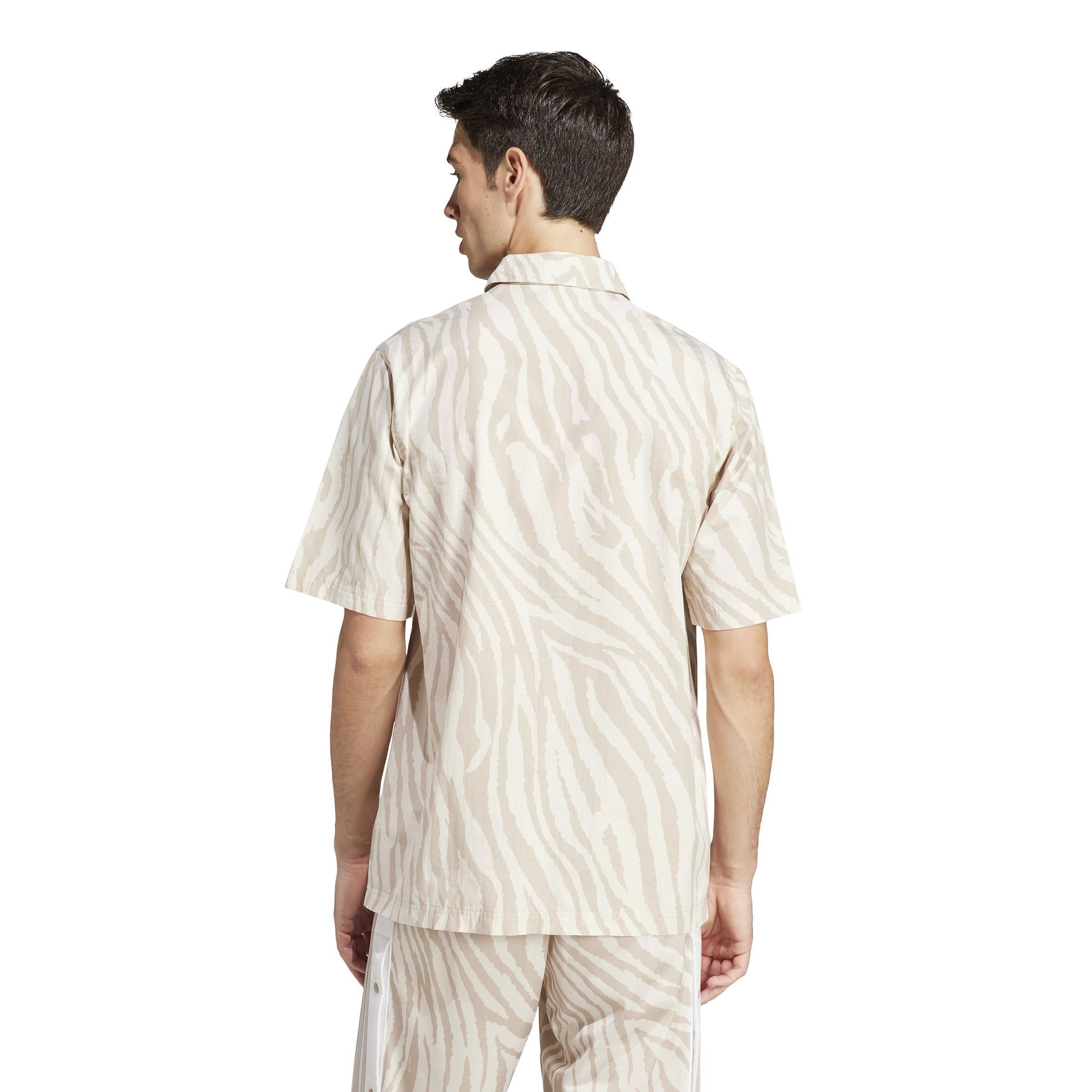 Beige - adidas - Animal All Over Print Short-Sleeve Shirt - 3