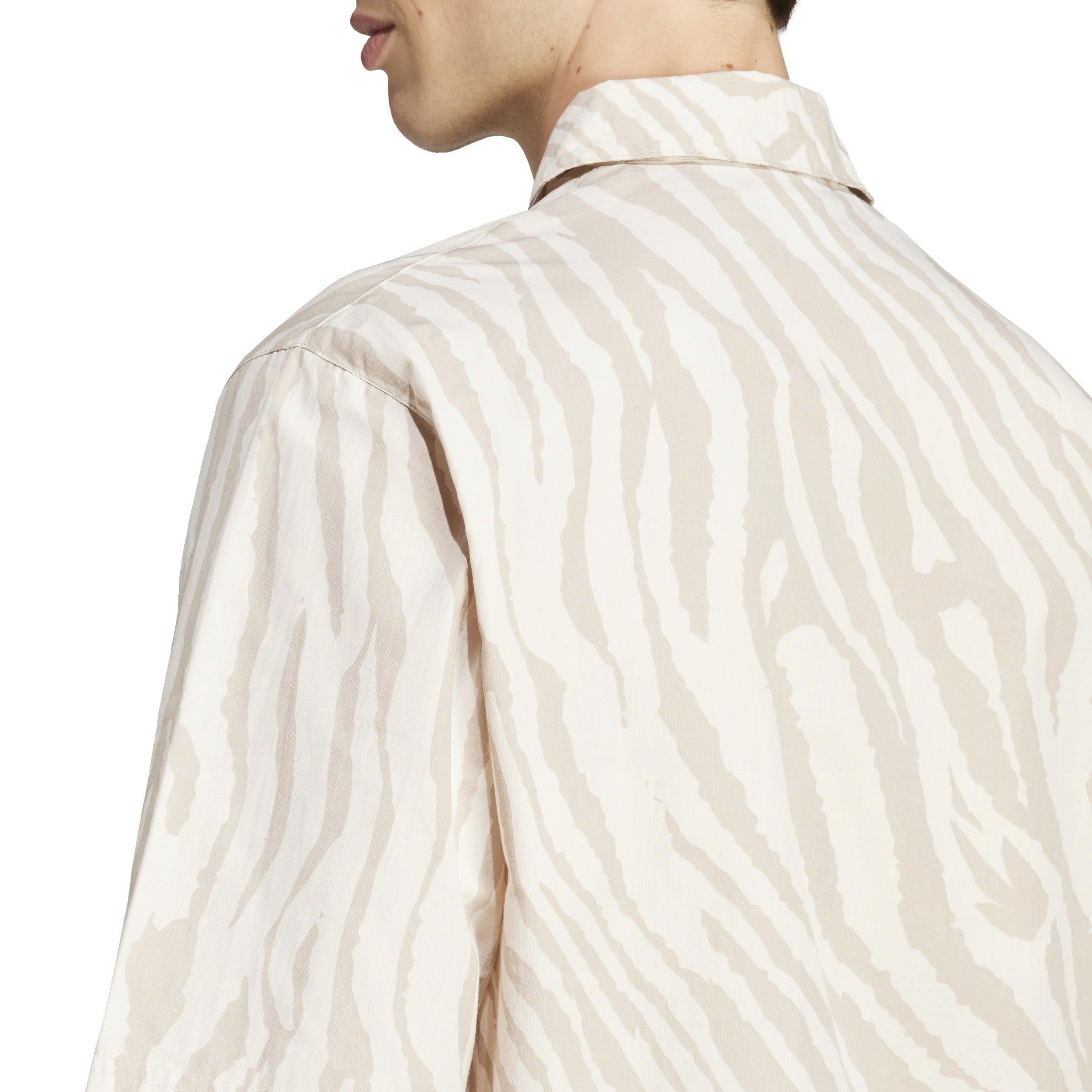 Beige - adidas - Animal All Over Print Short-Sleeve Shirt - 6