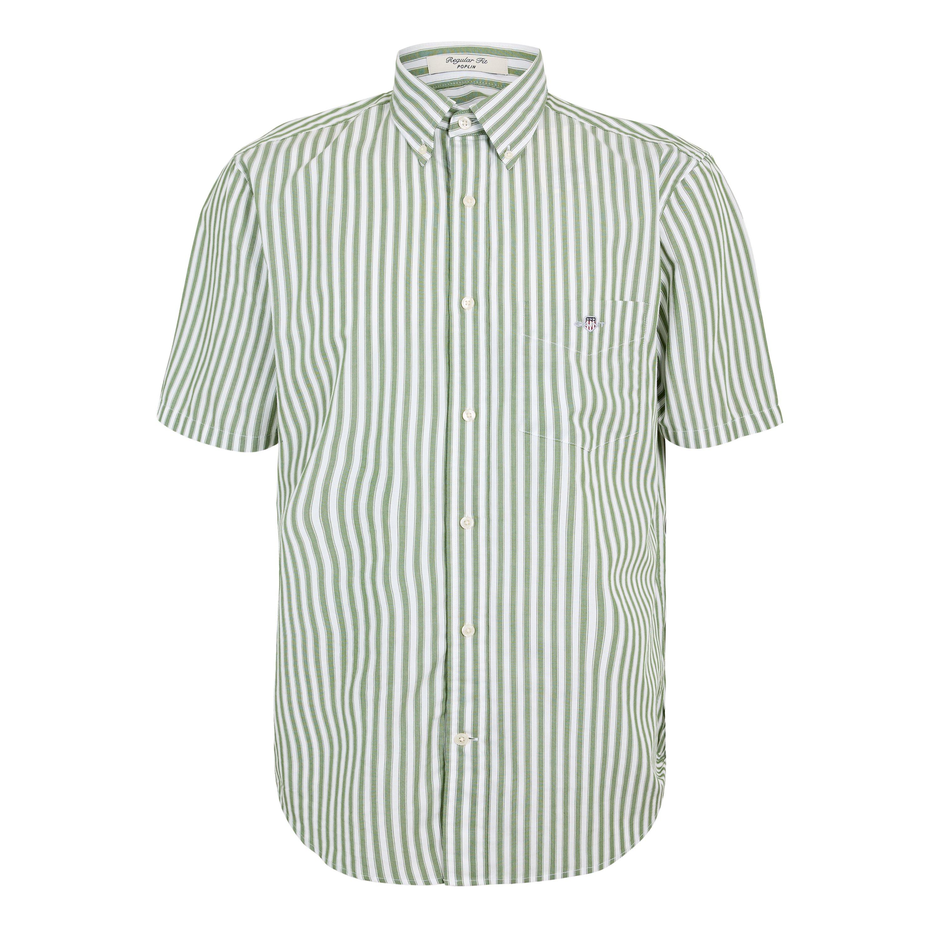 Herb Green 354 - Gant - Men's Plain Short Sleeve Shirt - 1