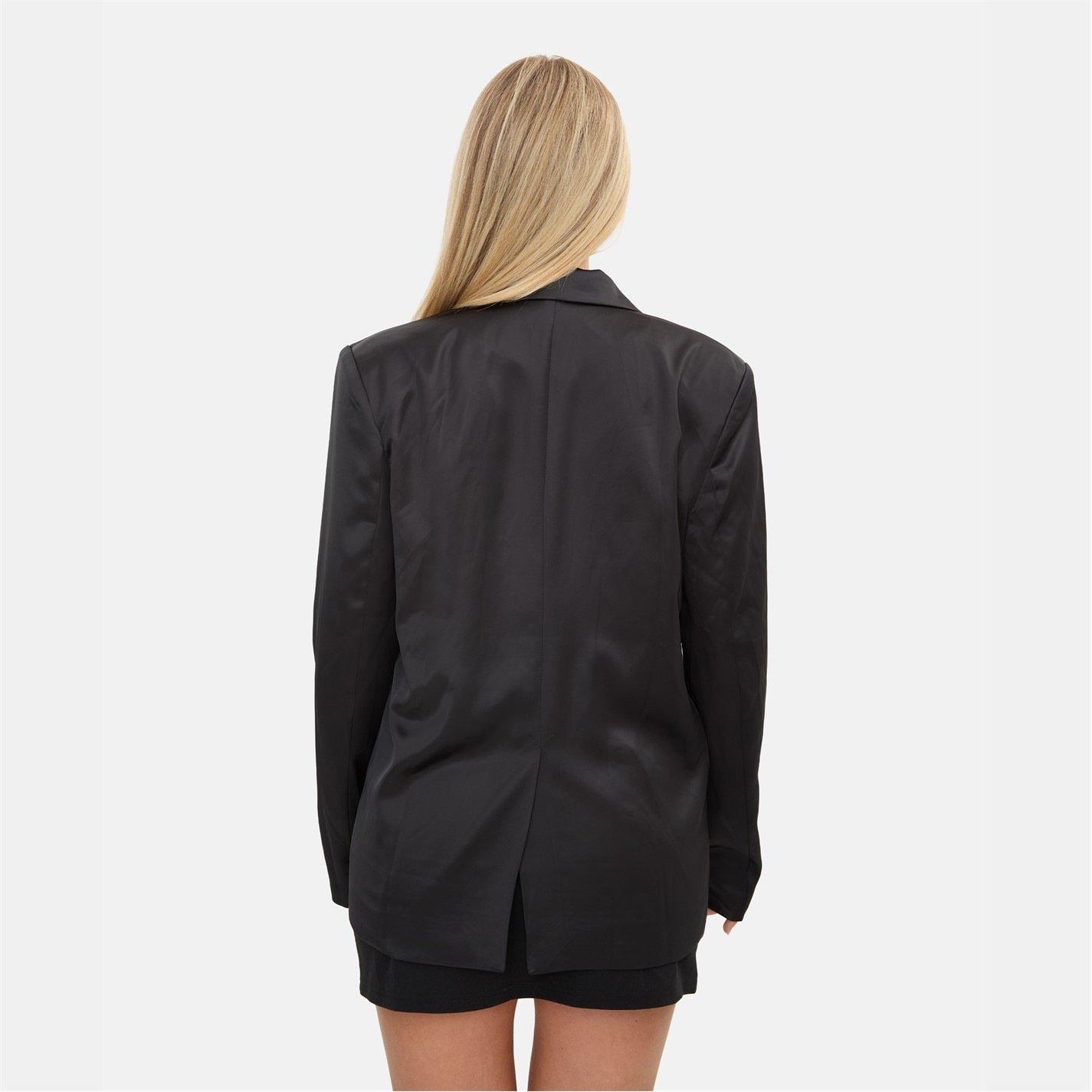 Black - I Saw It First - Satin Blazer - 5