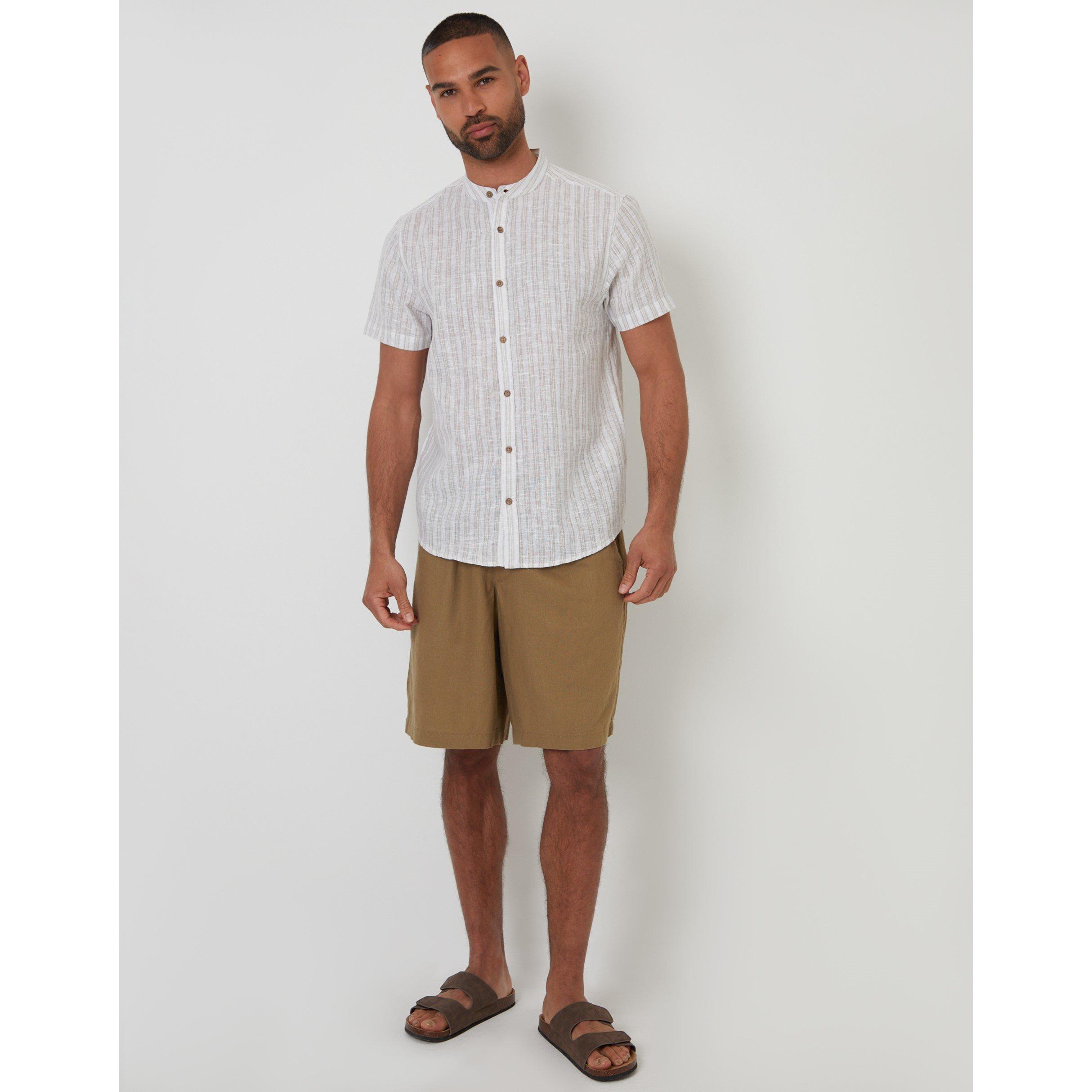  Natural - Threadbare - Papa Short-Sleeve Patterned Shirt - 2