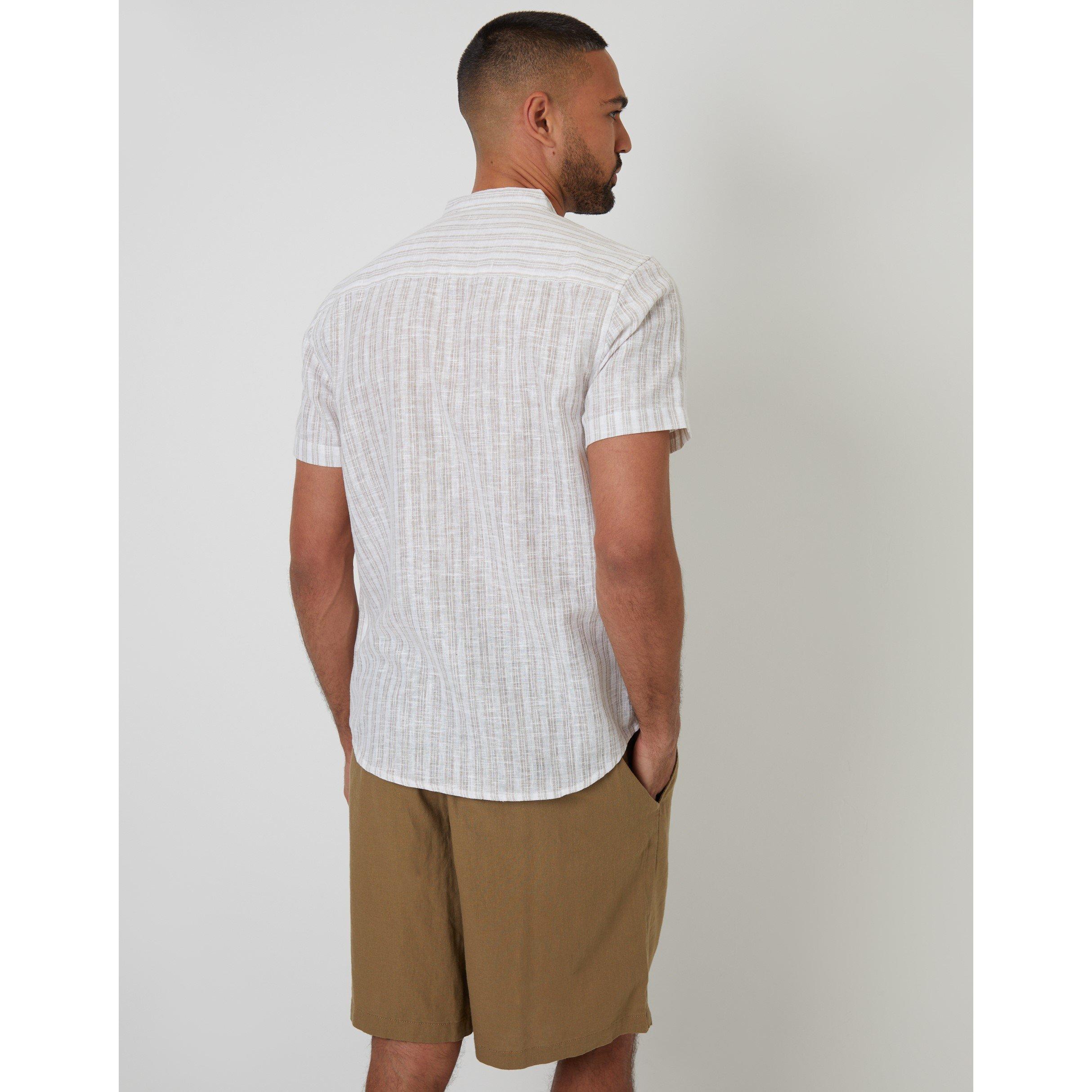  Natural - Threadbare - Papa Short-Sleeve Patterned Shirt - 3