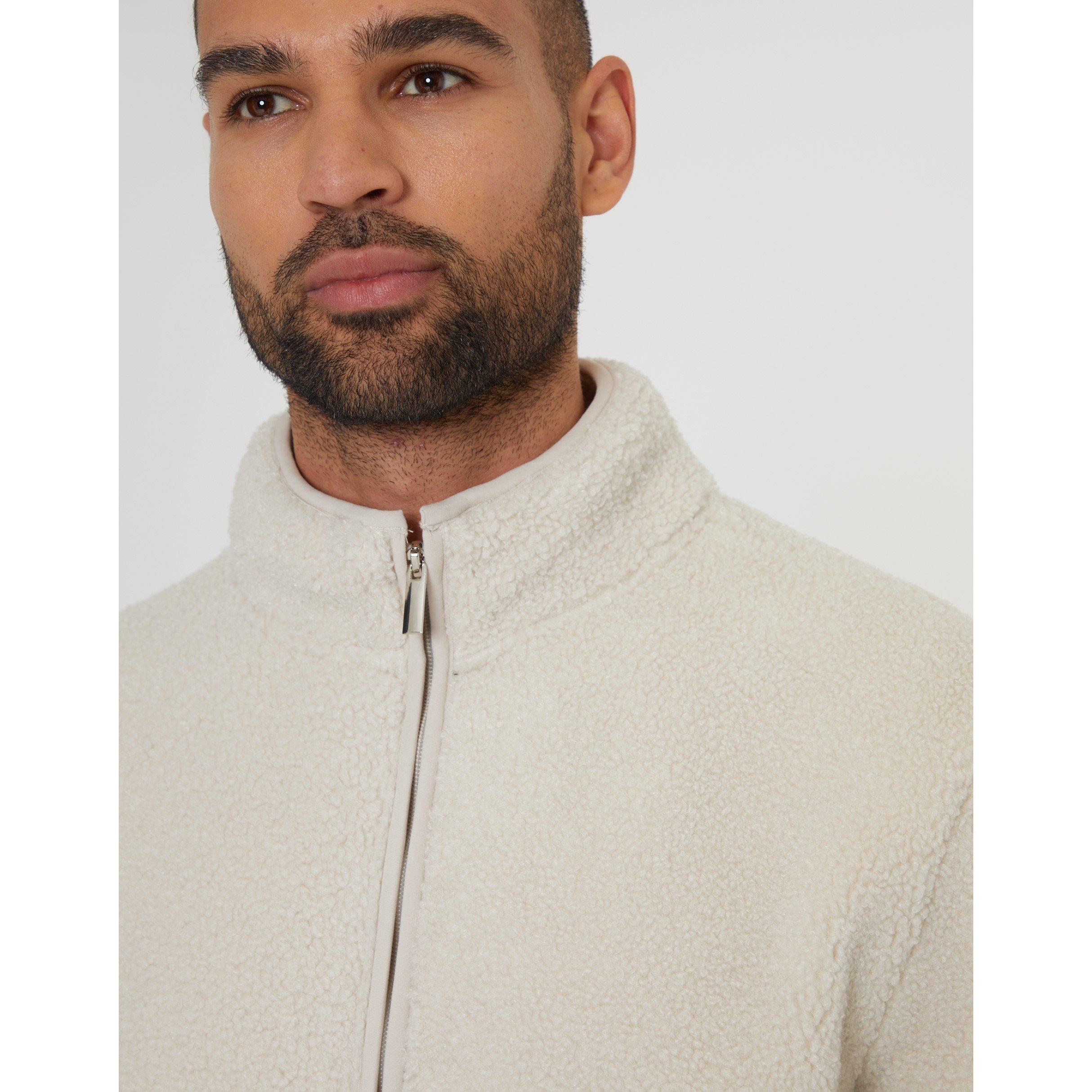 Ecru - Threadbare - Full Zip Borg Fleece - 4