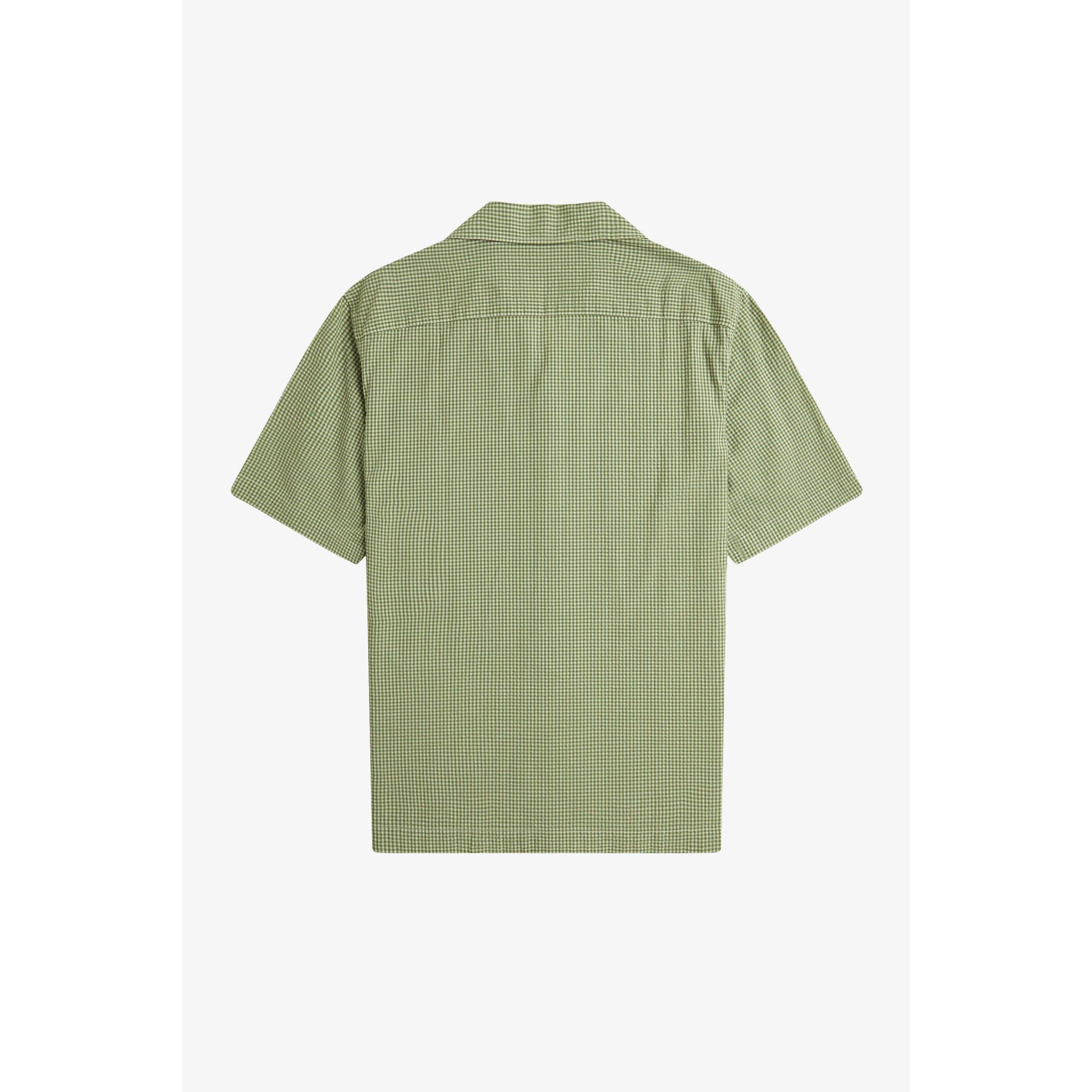 Olive Mint X88 - Fred Perry - Men's Gingham Short Sleeve Shirt - 5