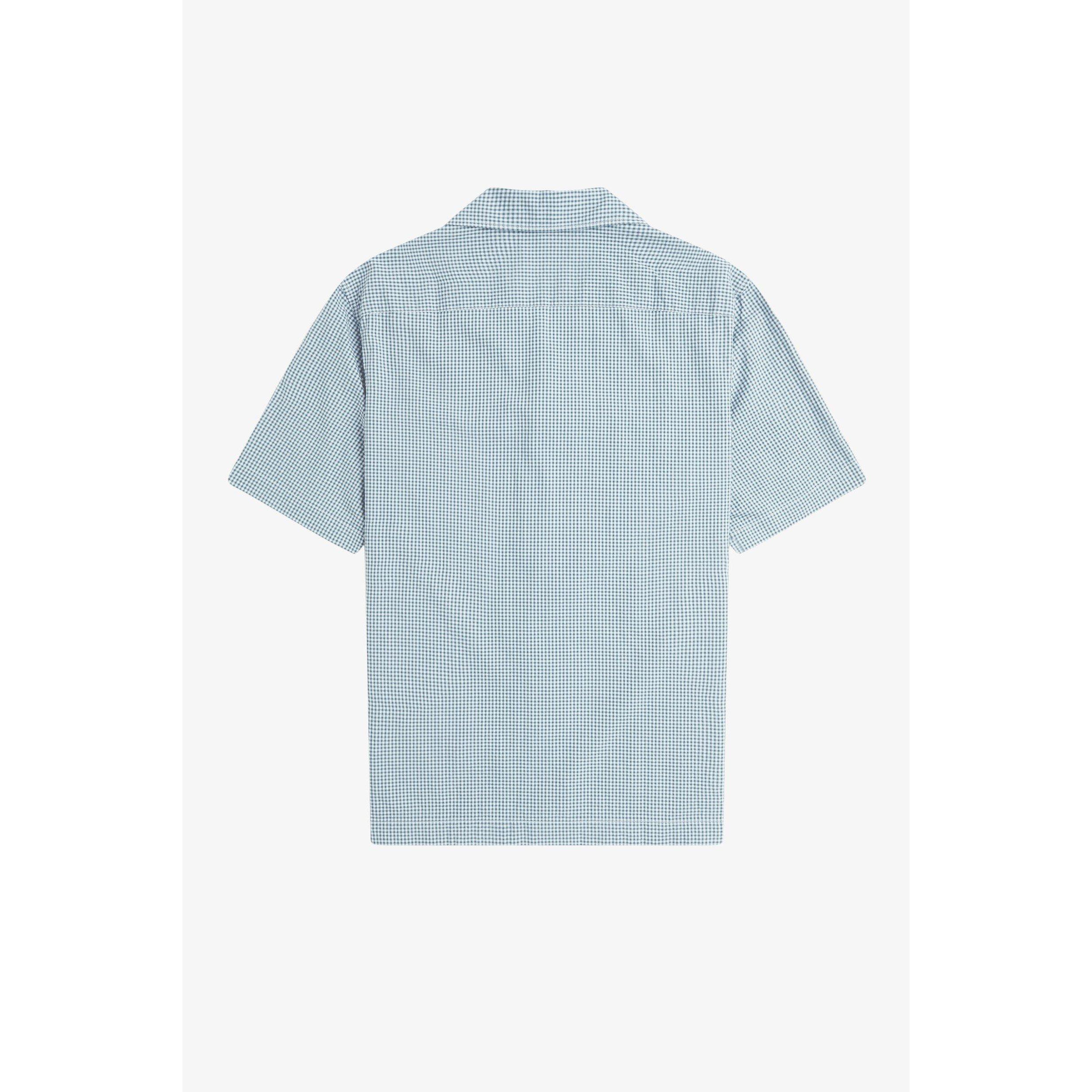 Light Smoke 353 - Fred Perry - Men's Gingham Short-Sleeve Patterned Shirt - 6