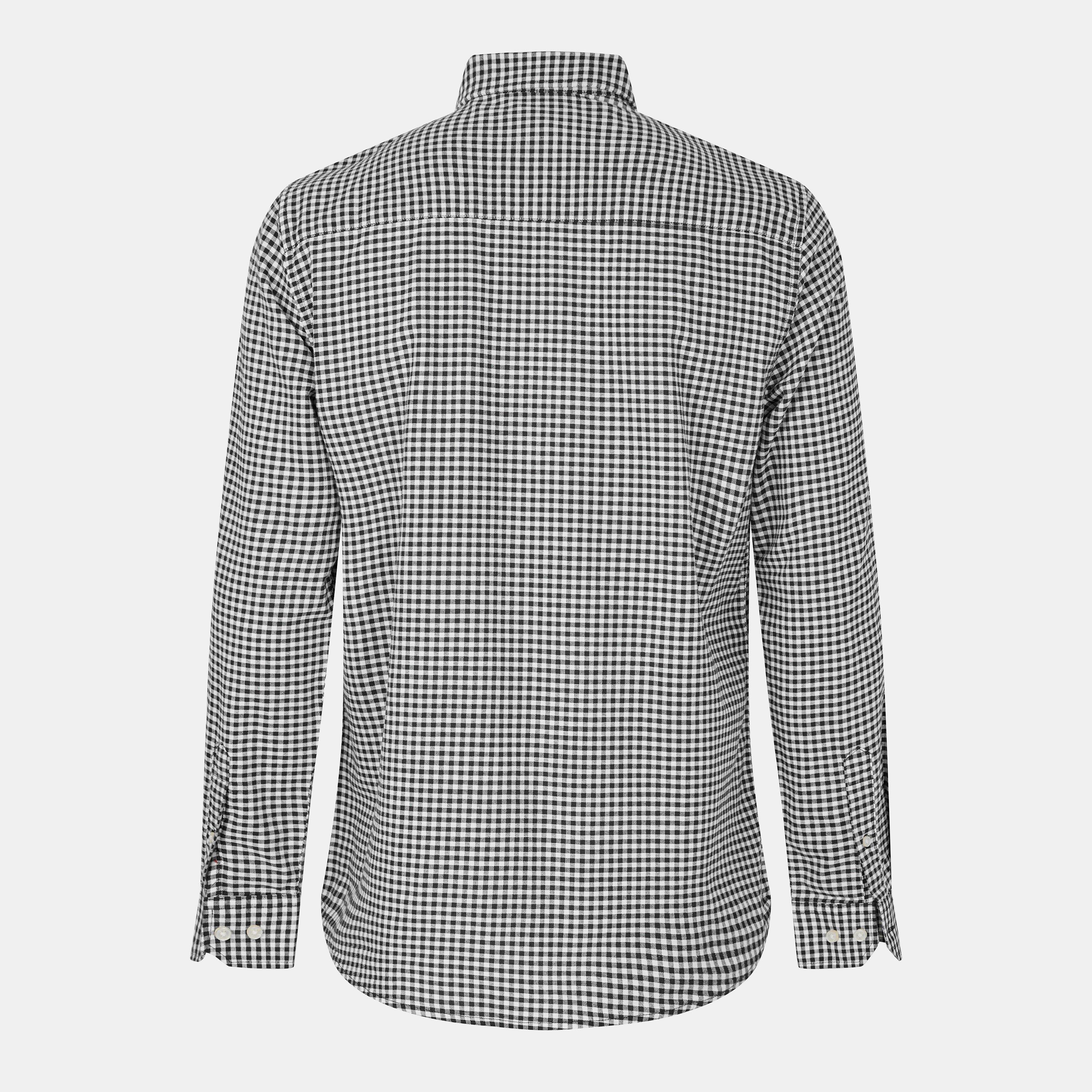 Een zwarte - Nicce - Threadbare Cheque Cotton Long-Sleeve Oxford Shirt - 2