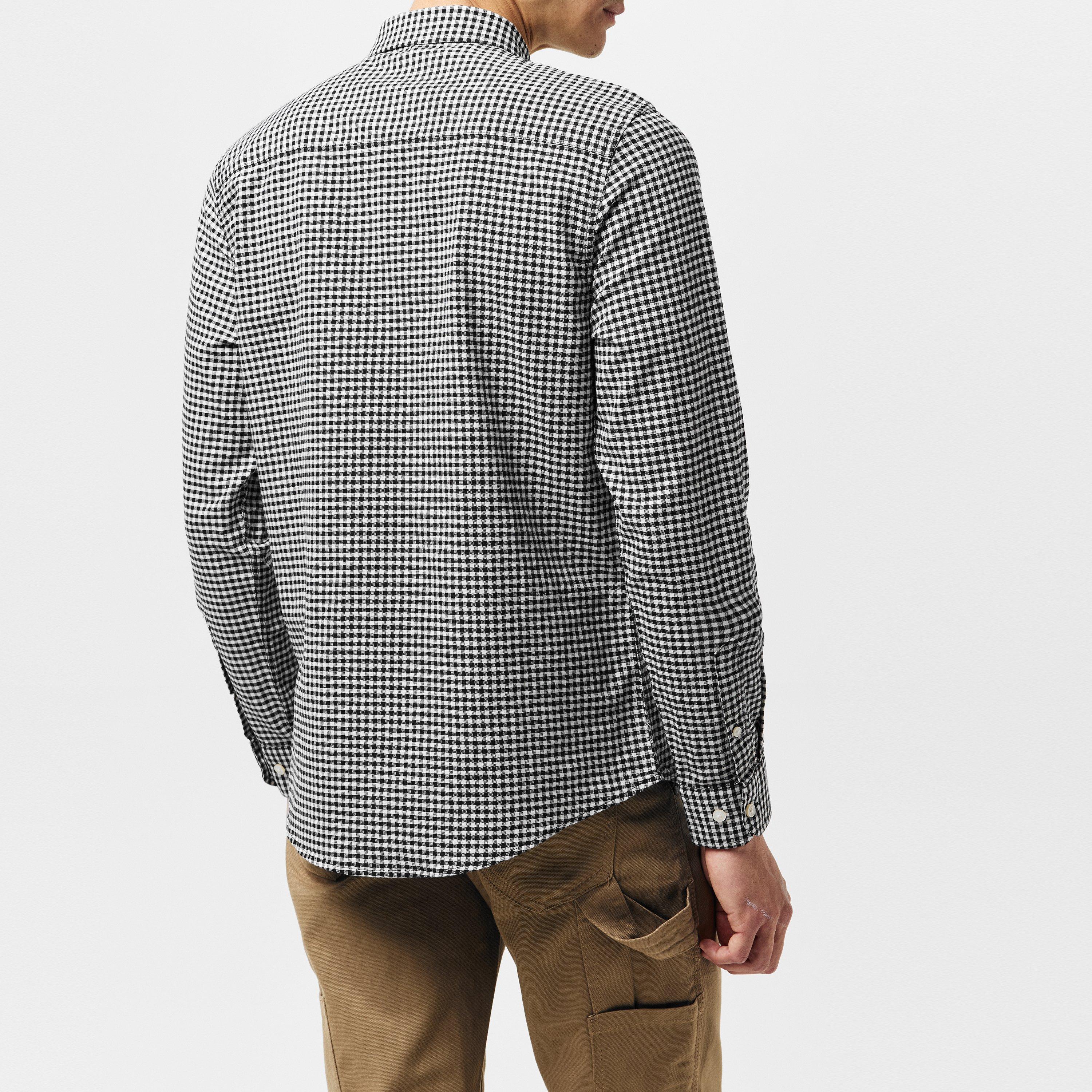 Een zwarte - Nicce - Threadbare Cheque Cotton Long-Sleeve Oxford Shirt - 4